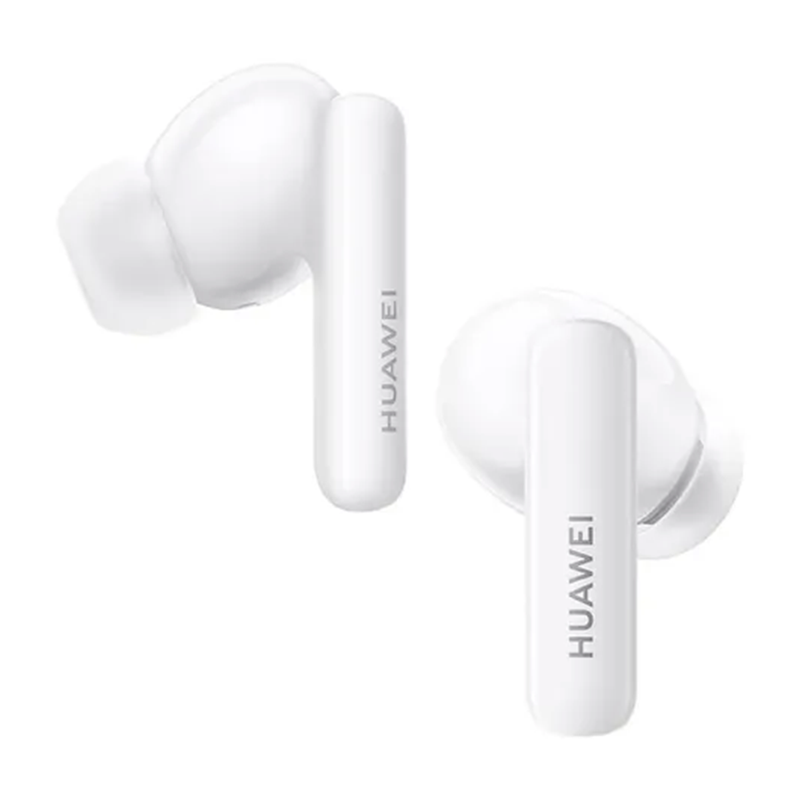 Huawei FreeBuds 5i blancos vista de los audífonos
