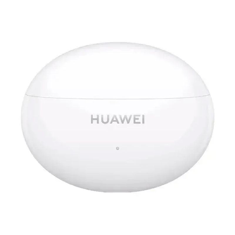 Detalle del estuche de carga de los Huawei FreeBuds 5i blancos
