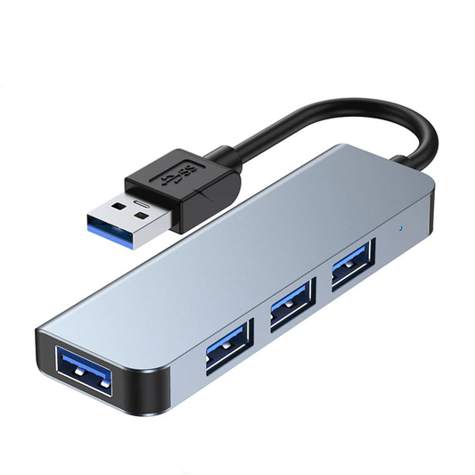 Adaptador 4 en 1 USB 3.0x1 + USB 2.0x3 YL-2013u Negro