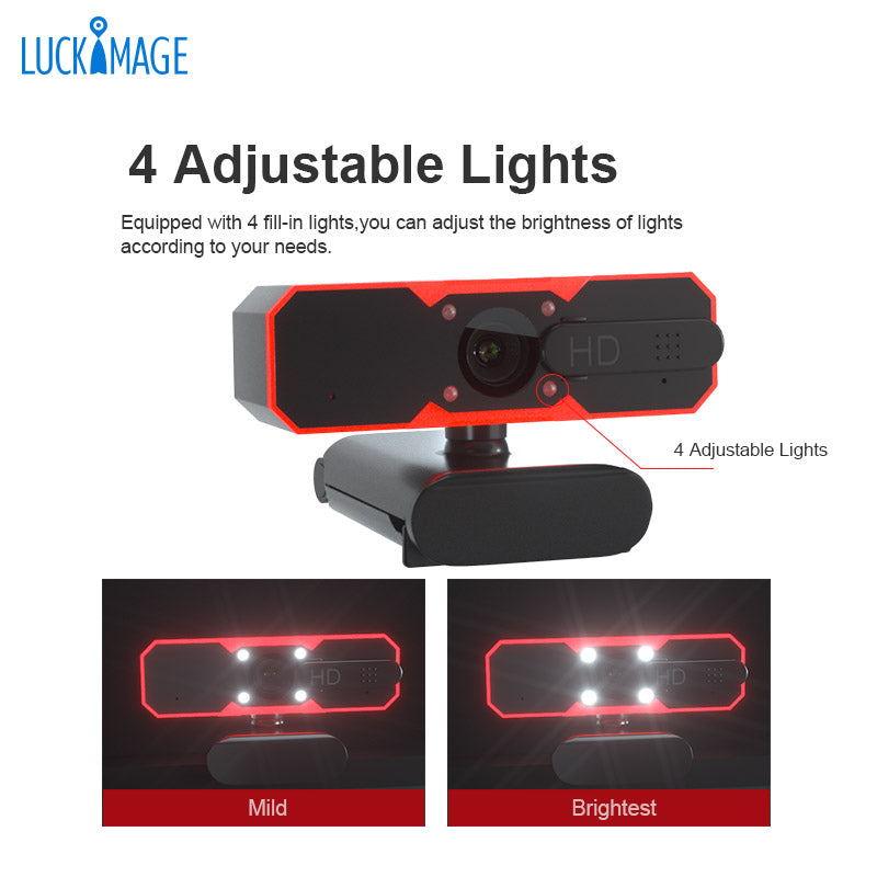 Camara Web Webcam Gamer Full Hd 1080p Rgb Negro – imagen 4
