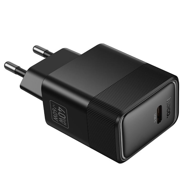 Cargador Carga Rapida Hoco Cs113a 60w (40w) Gan Negro – imagen 3