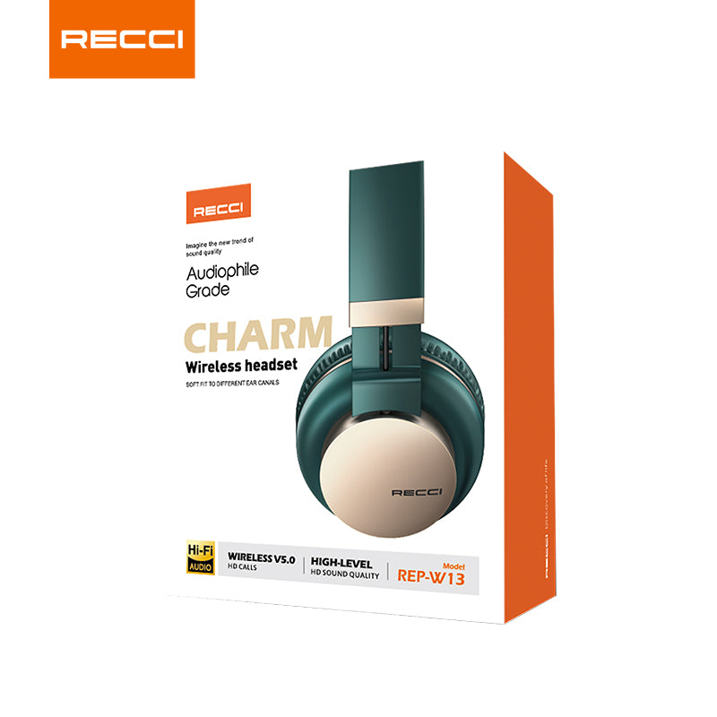 Audífonos Bluetooth Recci Charm Rep-w13 Hi-fi Verde – imagen 2
