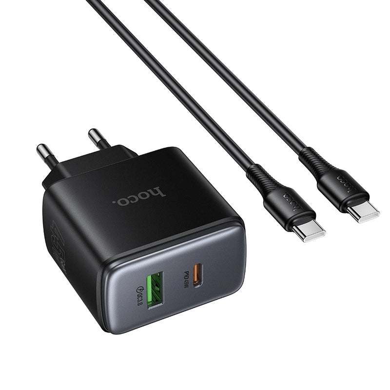 Cargador Carga Rapida Hoco C158a 45w Dual + Cable Tipo C Negro – imagen 4