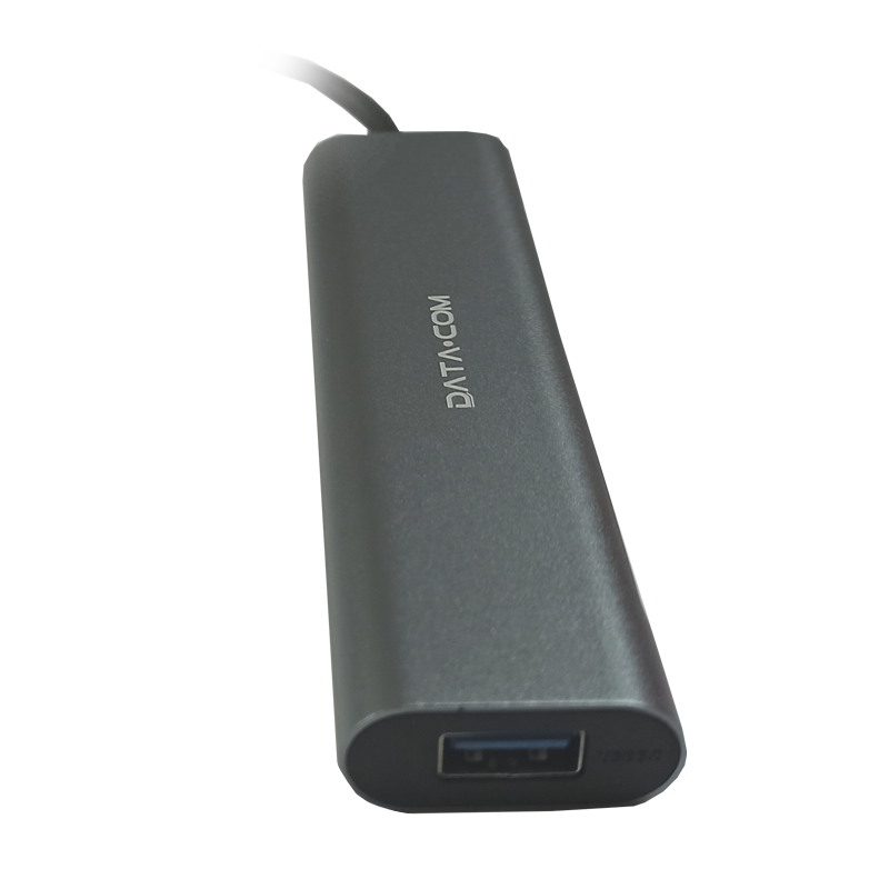 Adaptador Usb-C A Hub Usb 3.0 x 3 Lector Tarjetas Datacom – imagen 2