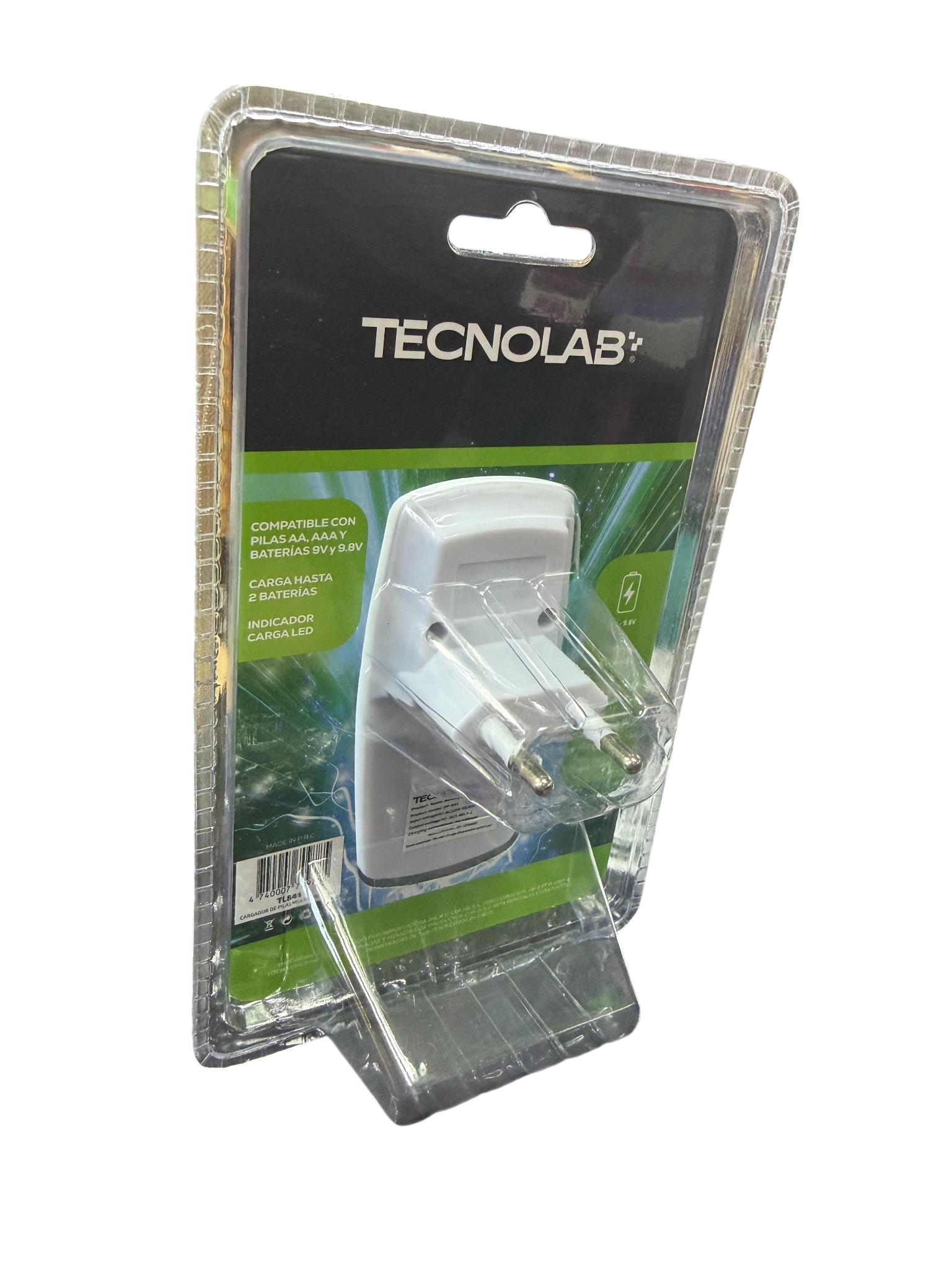 Cargador De Pilas Tecnolab Tl841 Aa y aaa 9v Blanco – imagen 2