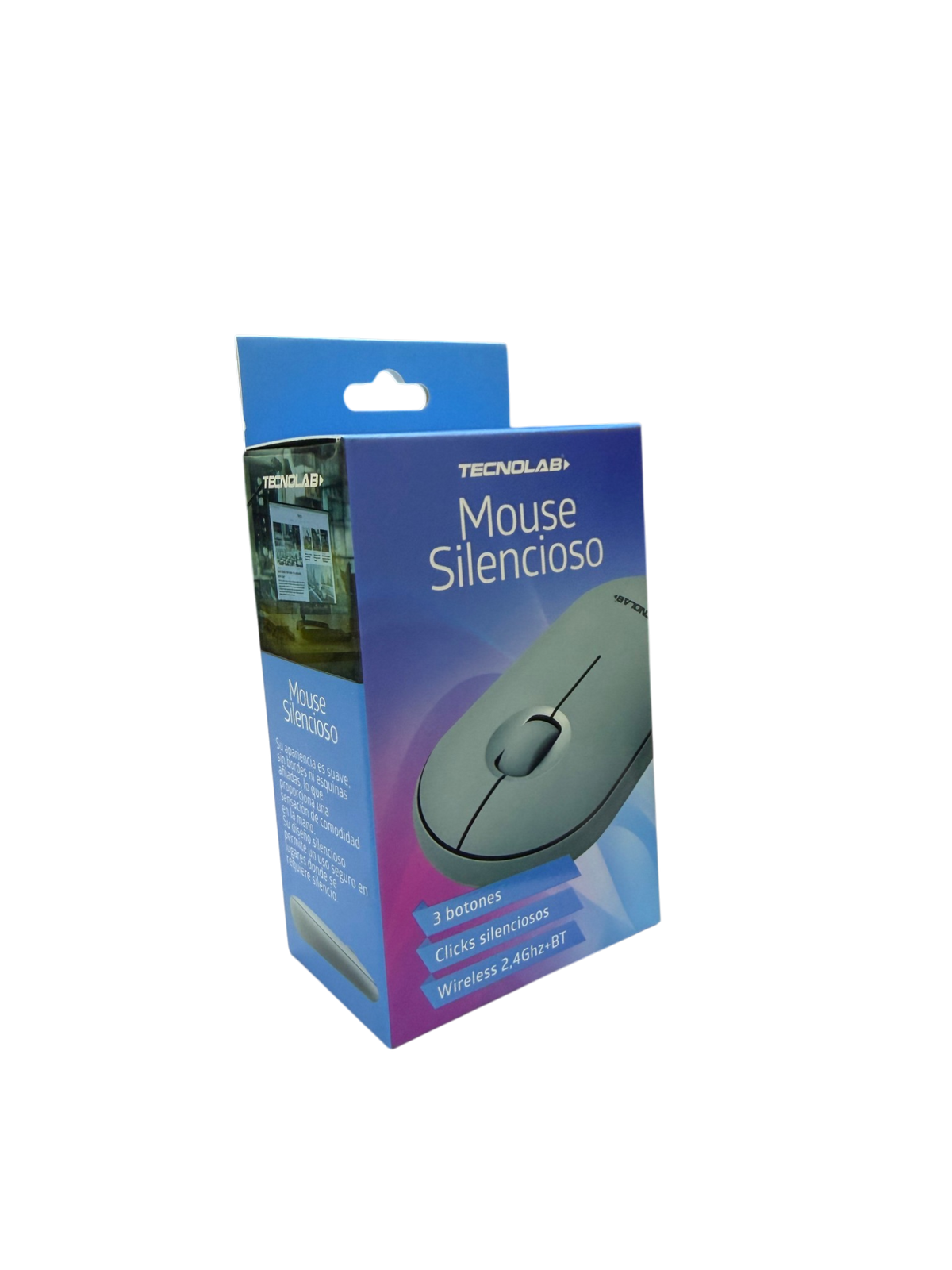 Mouse Silencioso Dual 1000 Dpi Tecnolab Tl779 Azul – imagen 3