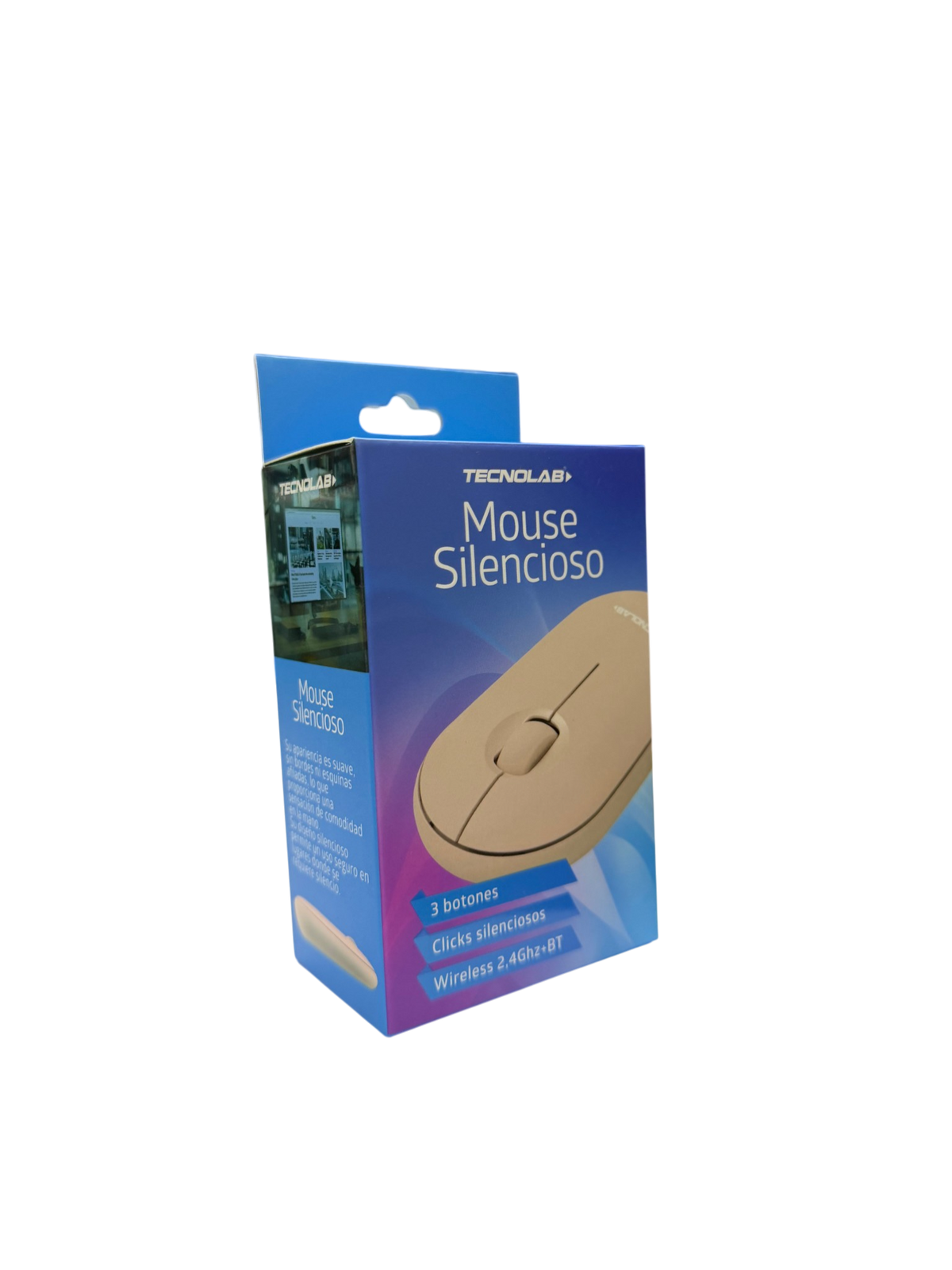 Mouse Silencioso Dual 1000 Dpi Tecnolab Tl779 Rosa – imagen 2