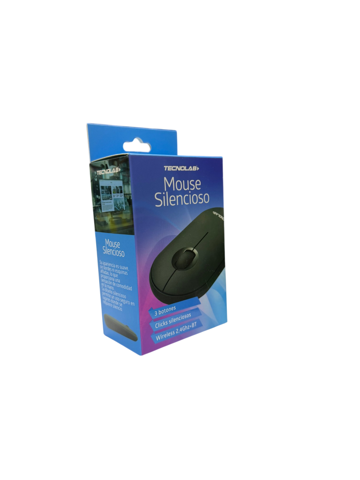 Mouse Silencioso Dual 1000 Dpi Tecnolab Tl779 Negro – imagen 2