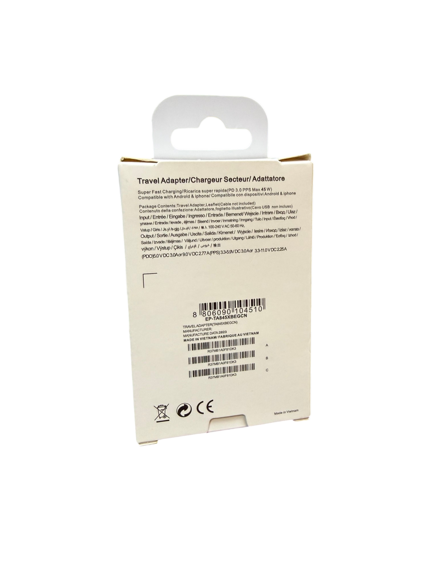 Cargador Carga Rapida Tipo C 45w Compatible Para Samsung Negro – imagen 3