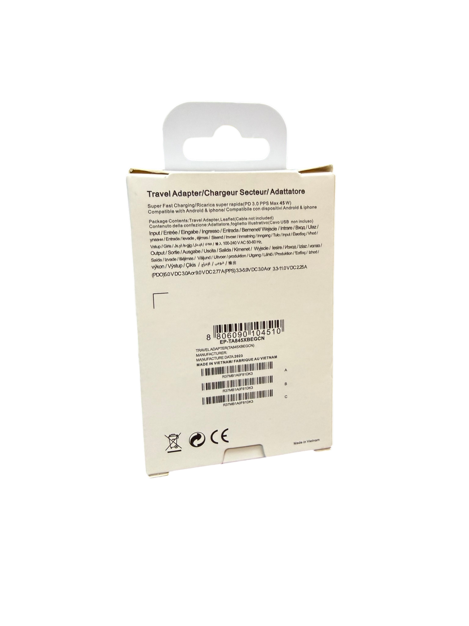 Cargador Carga Rapida Tipo C 45w Compatible Para Samsung Negro – imagen 3