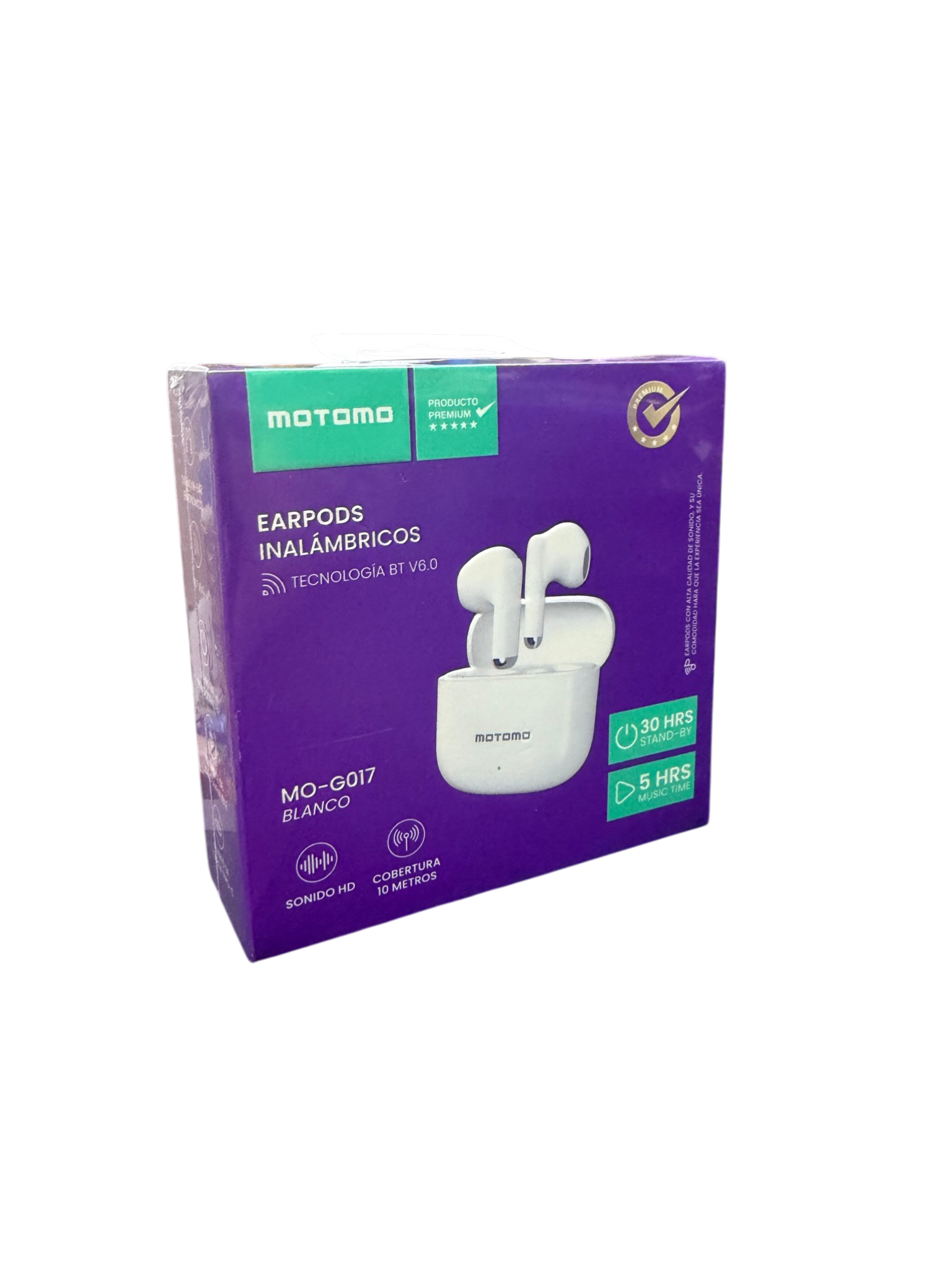 Audífonos In Ear Bluetooth Motomo Mo-G017 Blanco – imagen 2