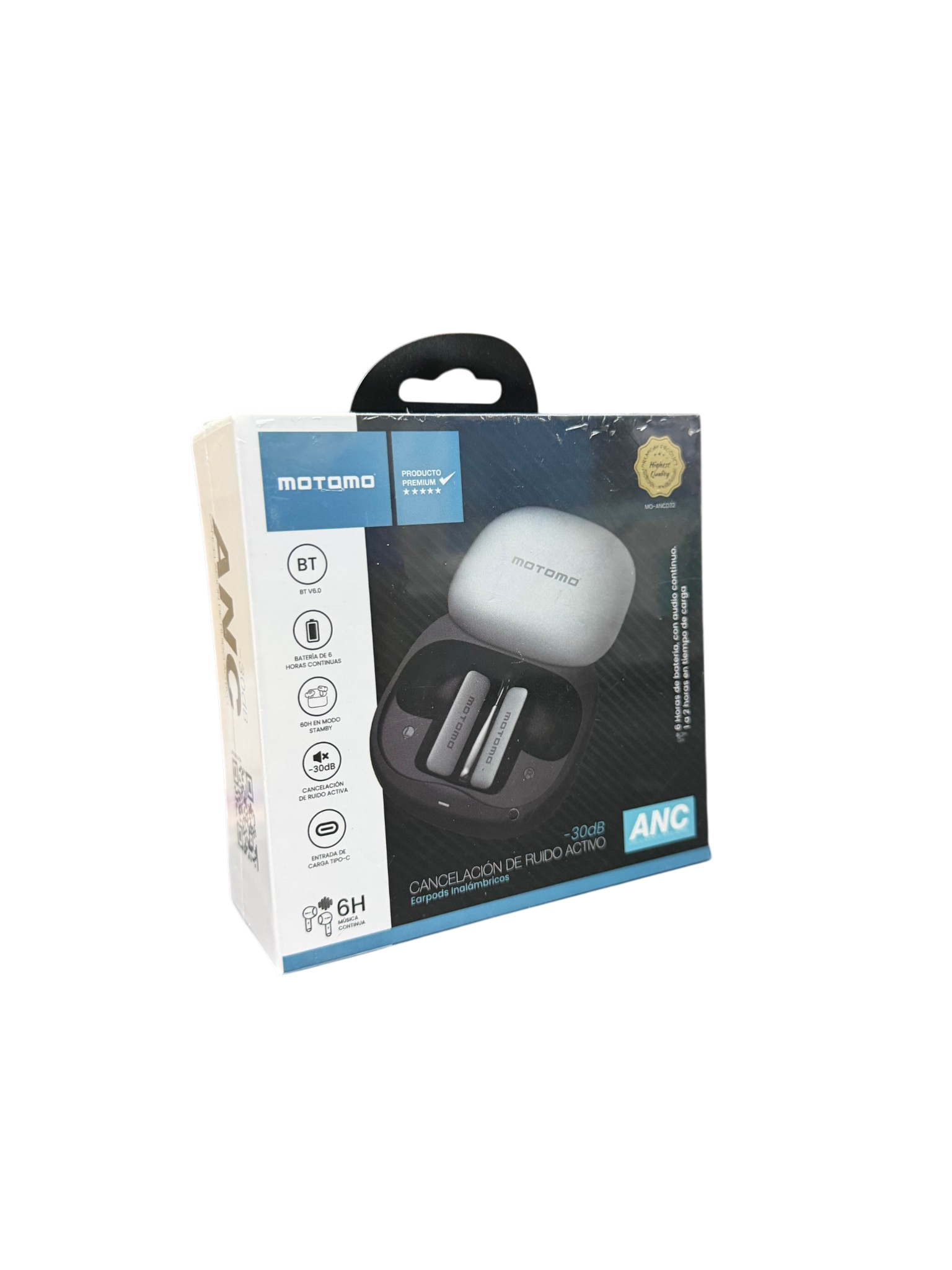 Audífonos In Ear Bluetooth Motomo Mo-ancd32 Anc Gris – imagen 2