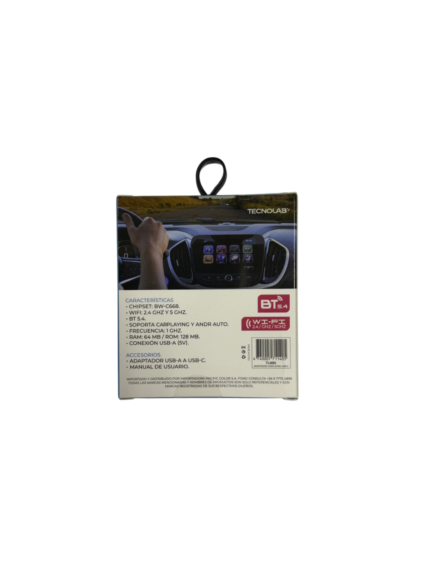 Adaptador Inalambrico 2 en 1 Tecnolab Tl885 Carplay y Android Auto – imagen 2
