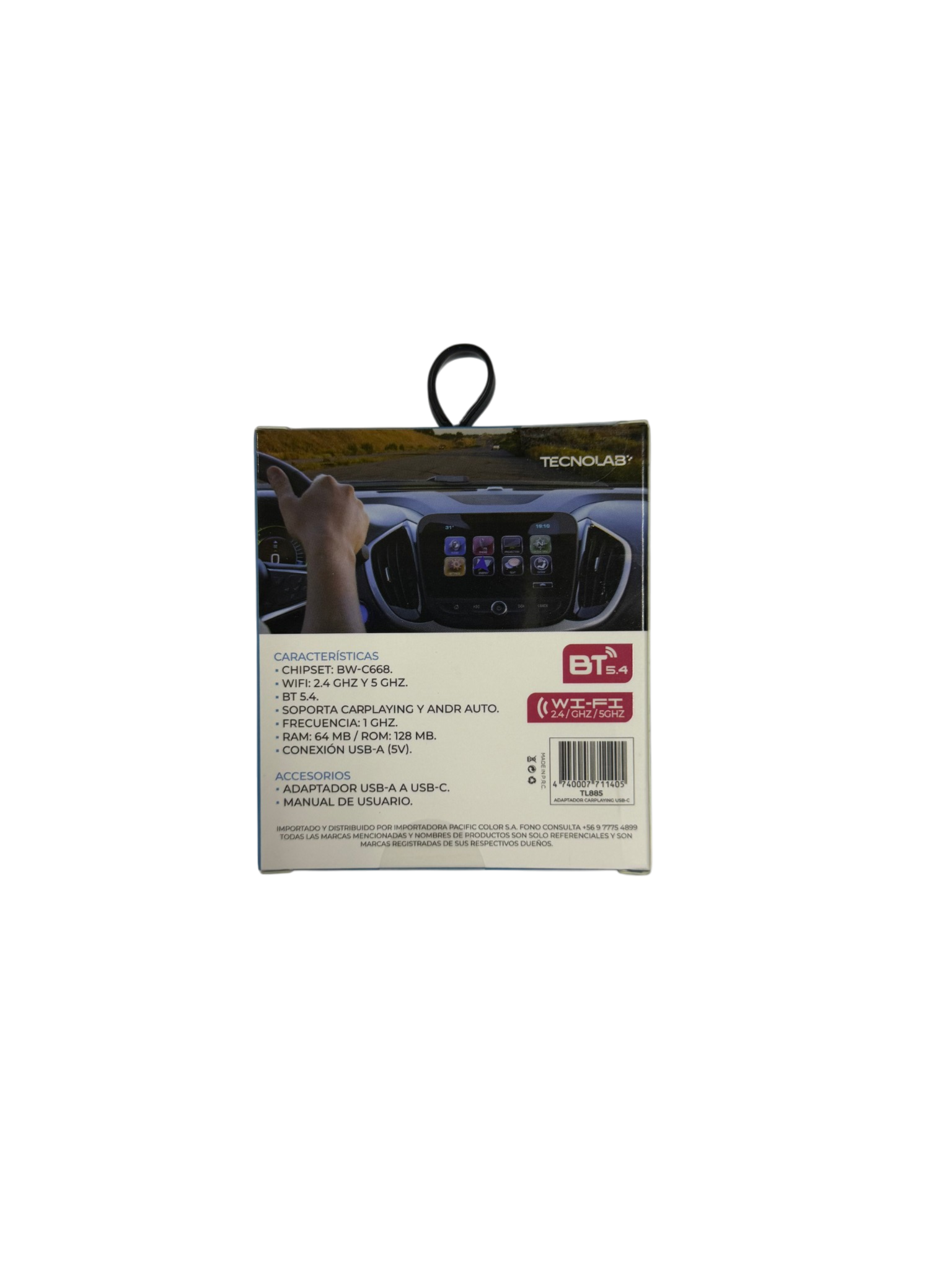 Adaptador Inalambrico 2 en 1 Tecnolab Tl885 Carplay y Android Auto – imagen 2