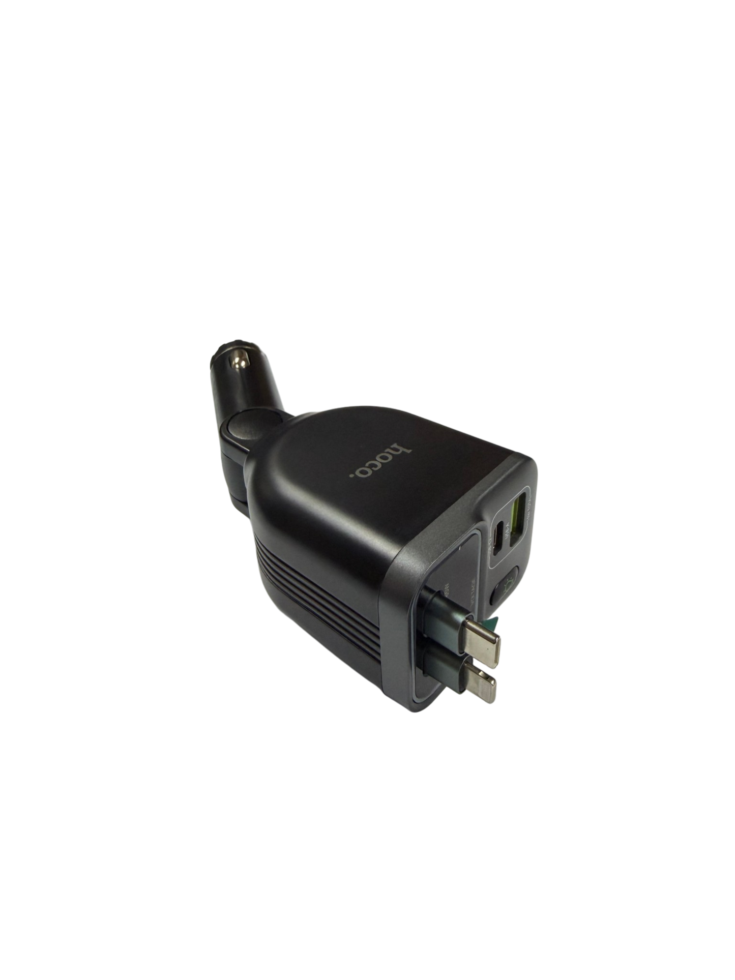 Cargador De Auto 4 En 1 Hoco Ace1 Led 80w Negro – imagen 4