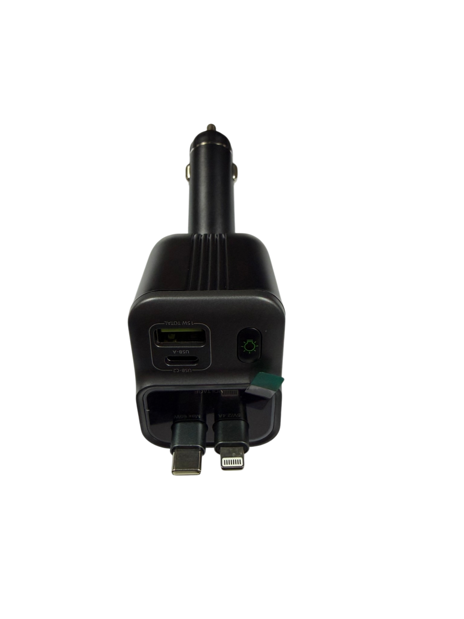 Cargador De Auto 4 En 1 Hoco Ace1 Led 80w Negro – imagen 5