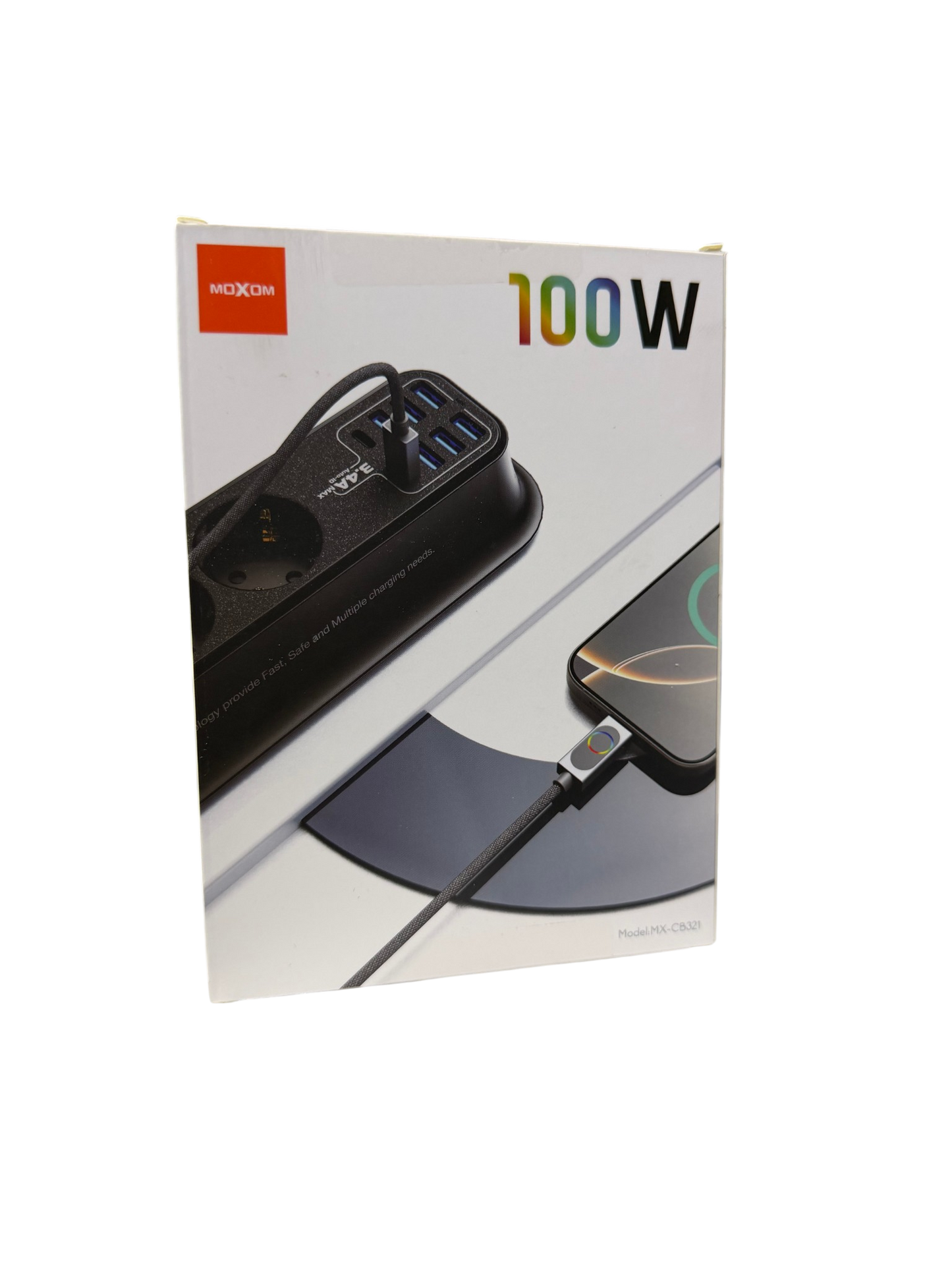 Cable Tipo C a Tipo C Moxom 100w 1 Metro Negro – imagen 2