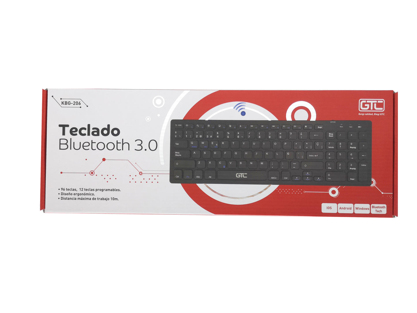 Teclado Bluetooth Gtc Kbg-206 Numerico Pc Mac Tablet Smartphone – imagen 2