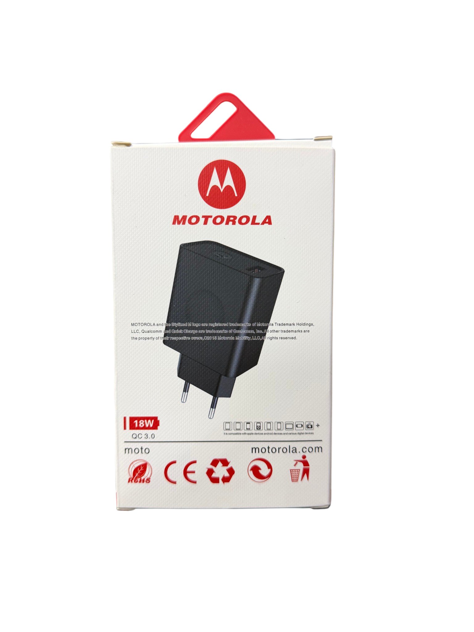 Cargador Motorola Turbo Power 18w + Cable Tipo C Negro – imagen 2