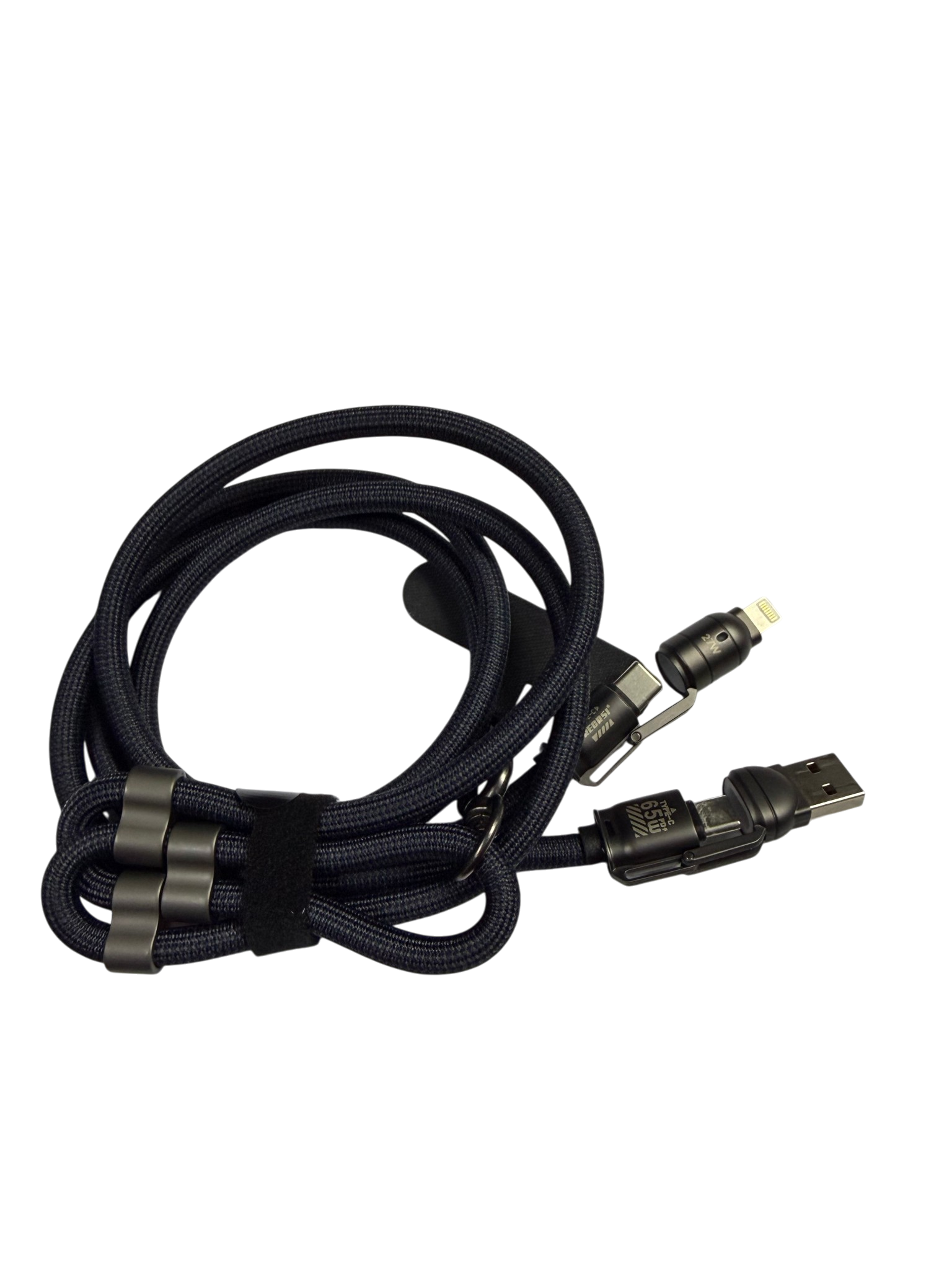 Lanyard + Cable 4 en 1 Recrsi Re-zn898 Hasta 65w Gris – imagen 3