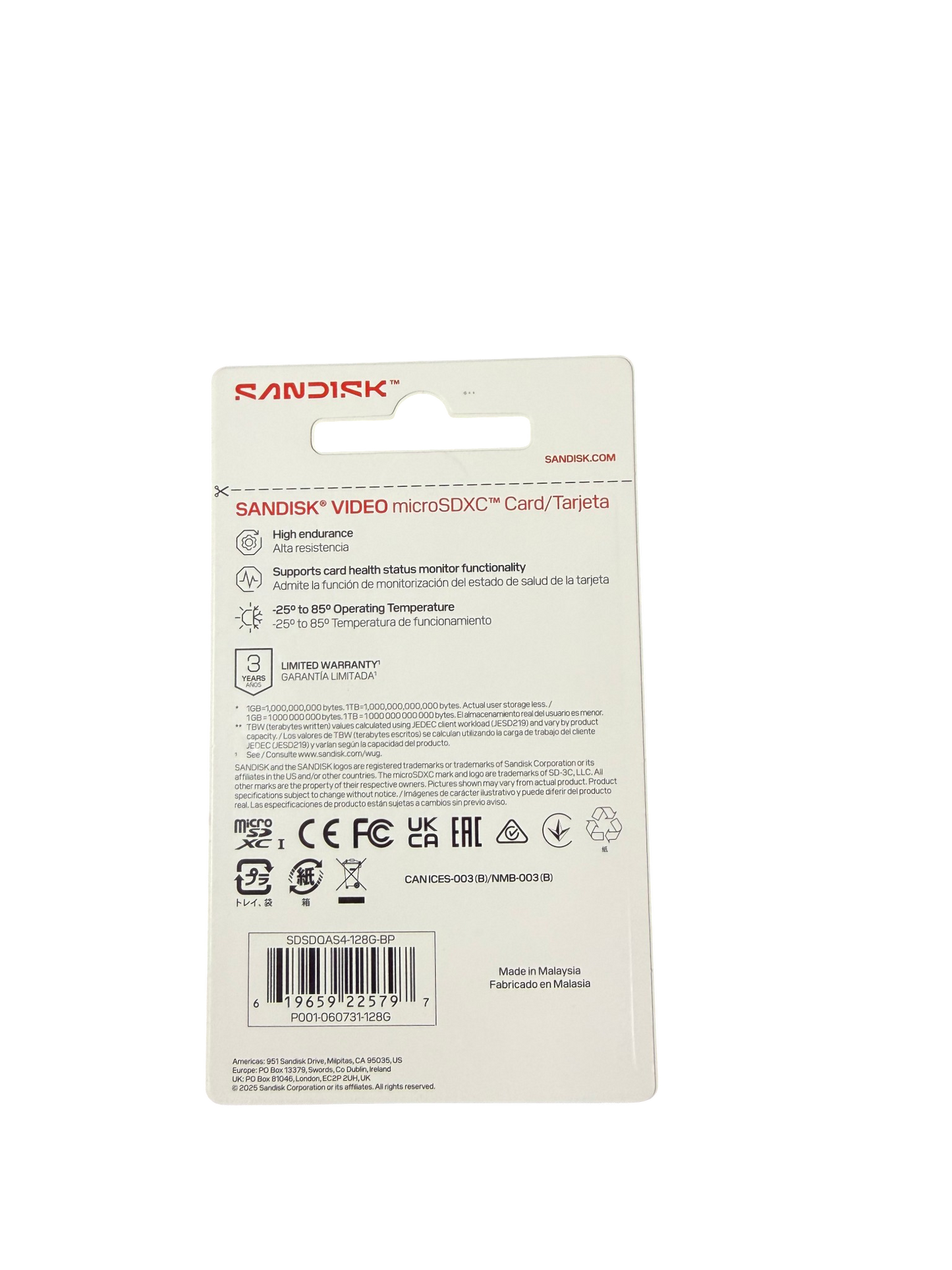 Memoria Micro Sd Sandisk Video 128 Gb Clase 10 – imagen 2