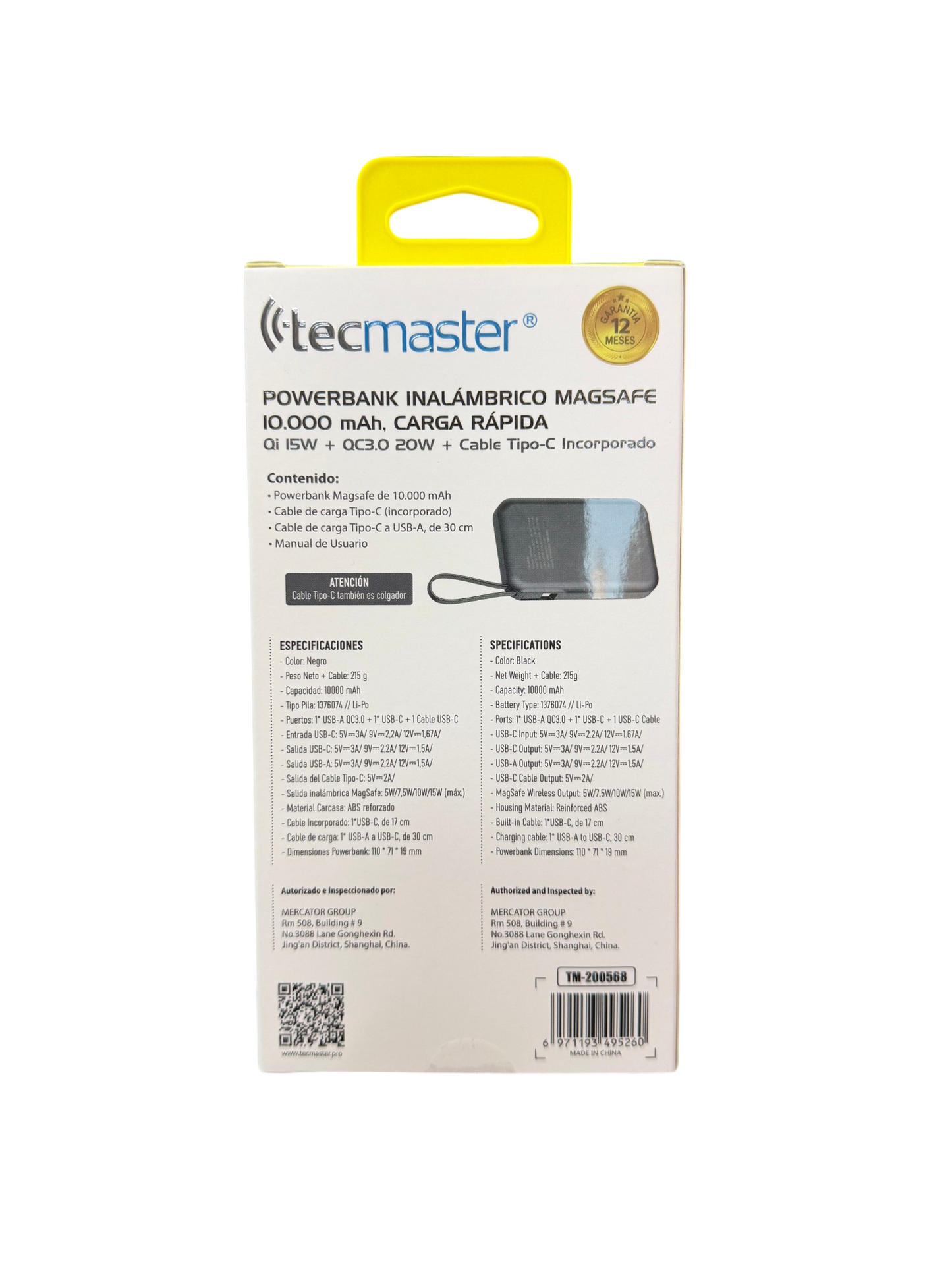 Powerbank Carga Rapida Magsafe Tecmaster TM-200568 10000 Mah Gris – imagen 3