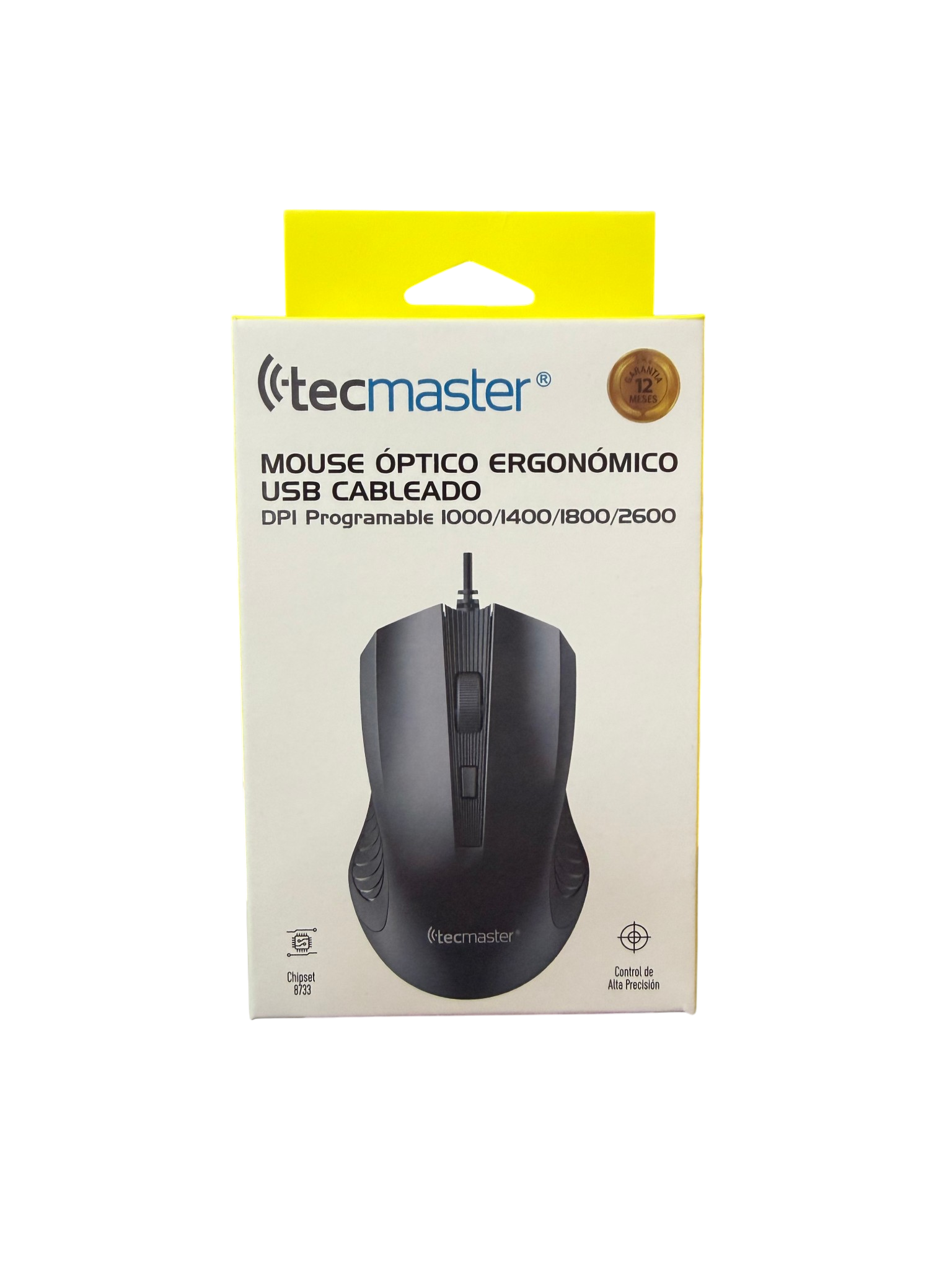 Mouse Optico Ergonomico Usb 2.0 Tecmaster Tm-100572 2600 Dpi Negro – imagen 4