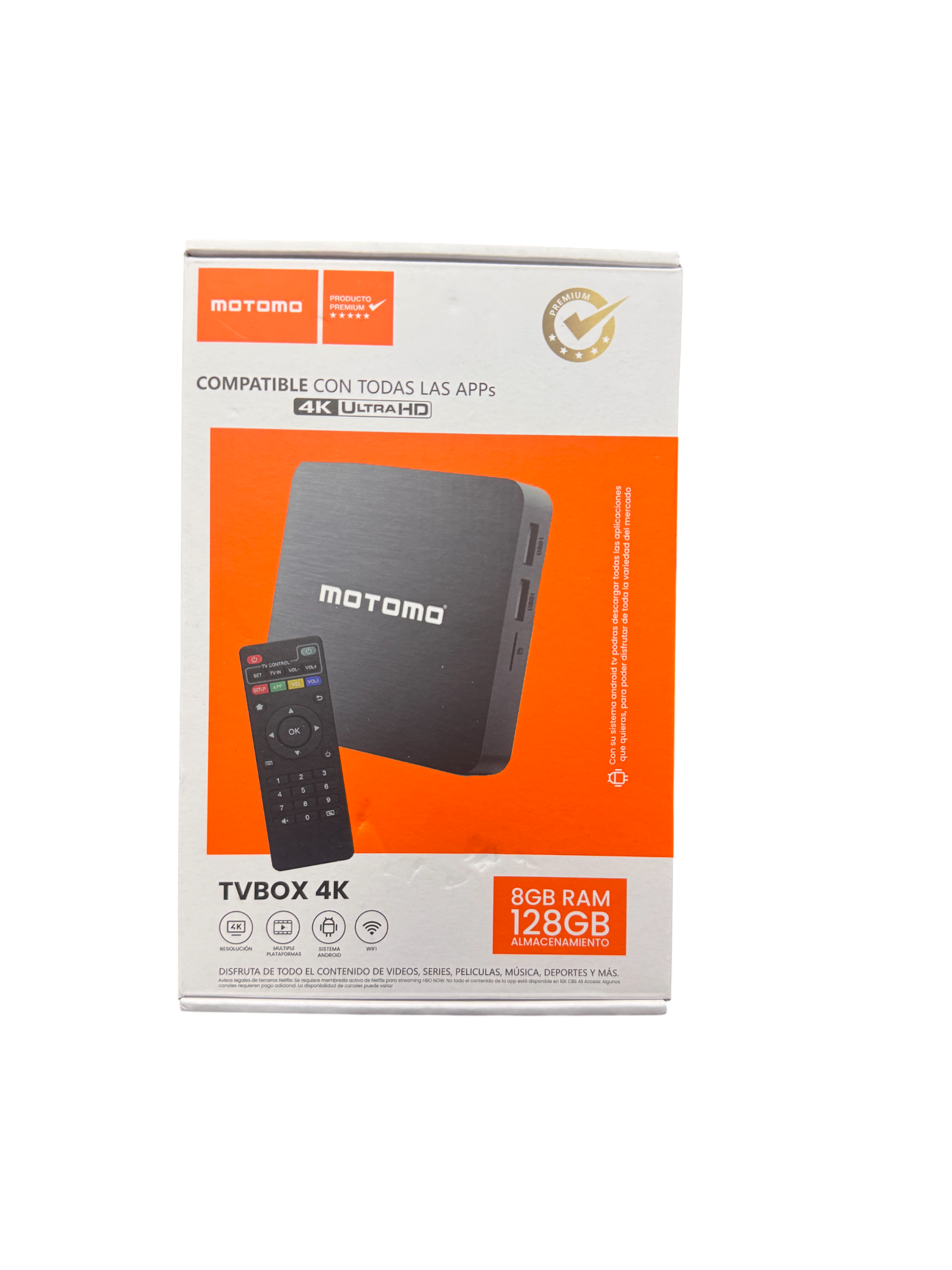 Android TV Box Android Motomo 4k Ultra 128 Gb + 8 gb Ram Negro – imagen 4