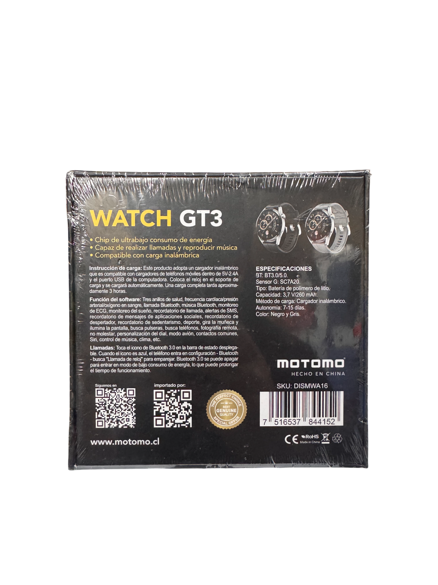 Reloj Smartwatch Motomo Bluetooth Motomo Mo-G13 Negro – imagen 4