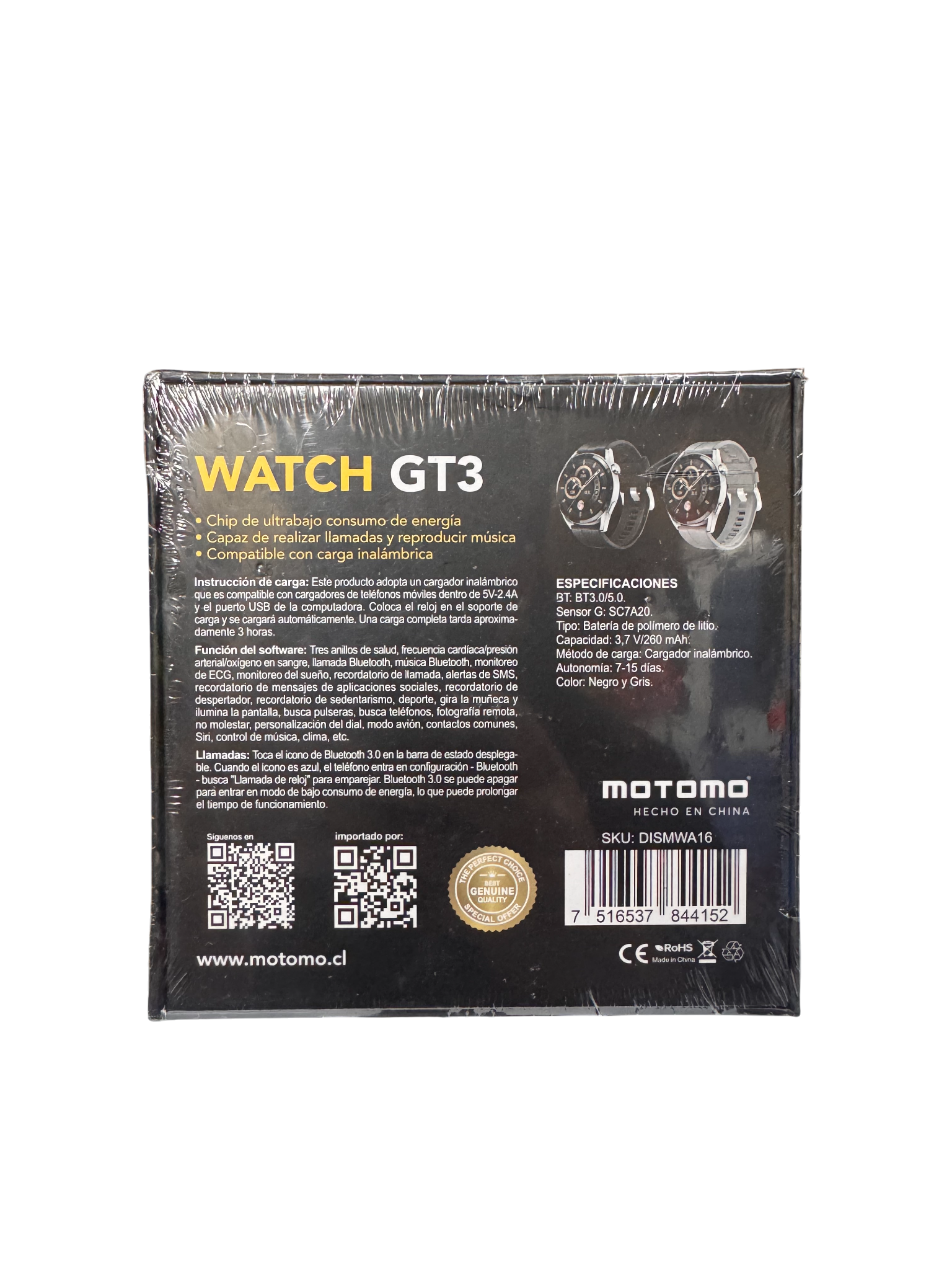 Reloj Smartwatch Motomo Bluetooth Motomo Mo-G13 Negro – imagen 4