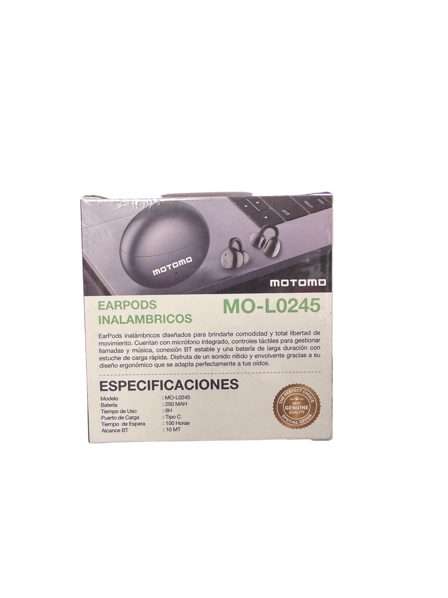 Audífonos Ergonómicos Bluetooth Motomo Mo-L0245 Gris – imagen 3