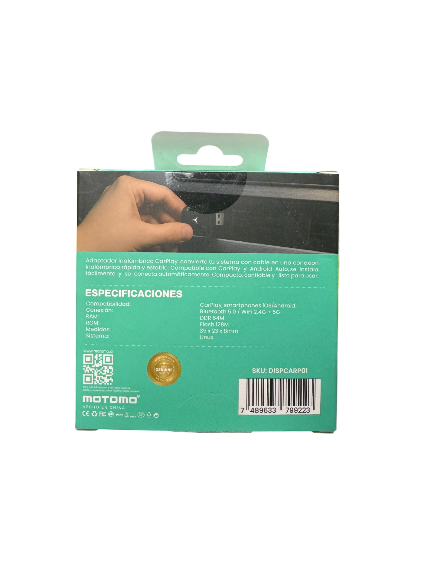 Adaptador Inalambrico Motomo Para Carplay Usb Negro – imagen 3