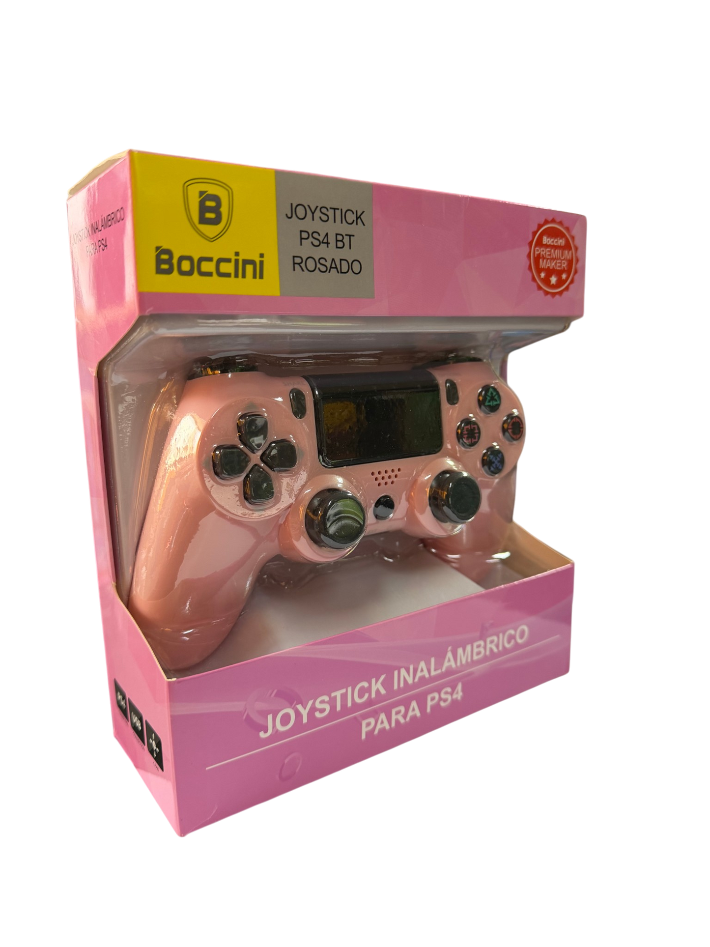 Control Inalambrico Ps4 Boccini Double Shock Color Rosado