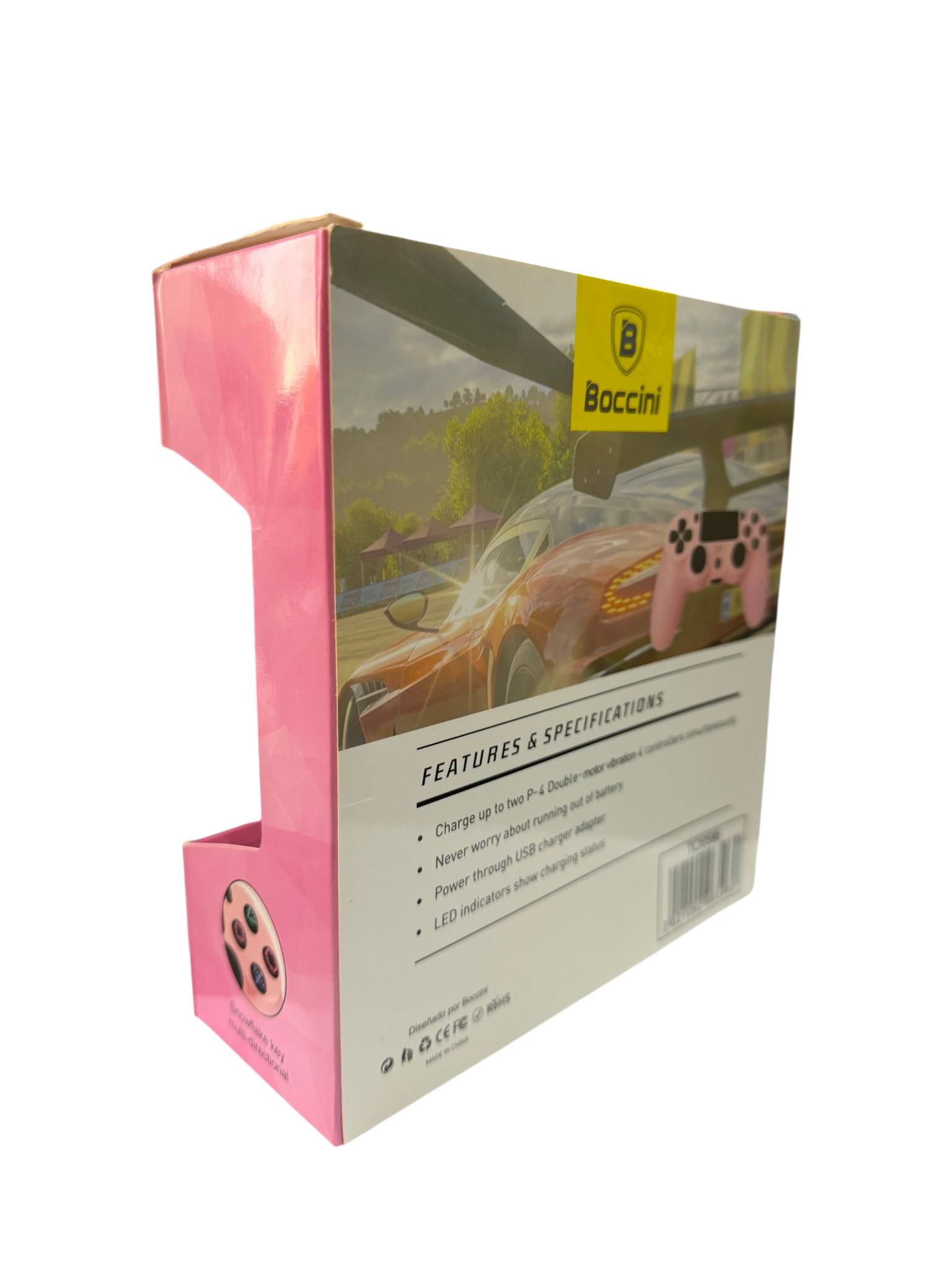 Control Inalambrico Ps4 Boccini Double Shock Color Rosado – imagen 2
