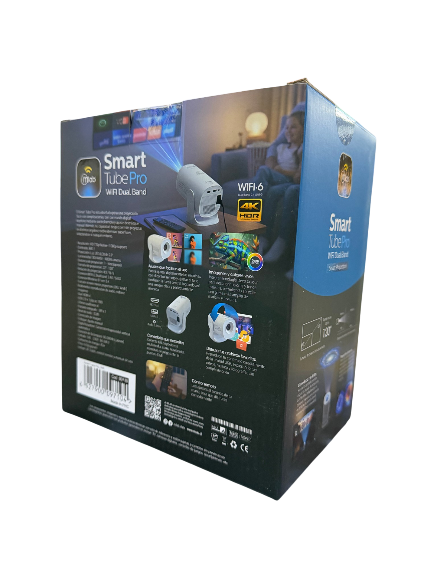 Proyector Mlab Smart Tube Pro Smart Projection 4800 Lm 1080p Fhd Wifi 9710 – imagen 4
