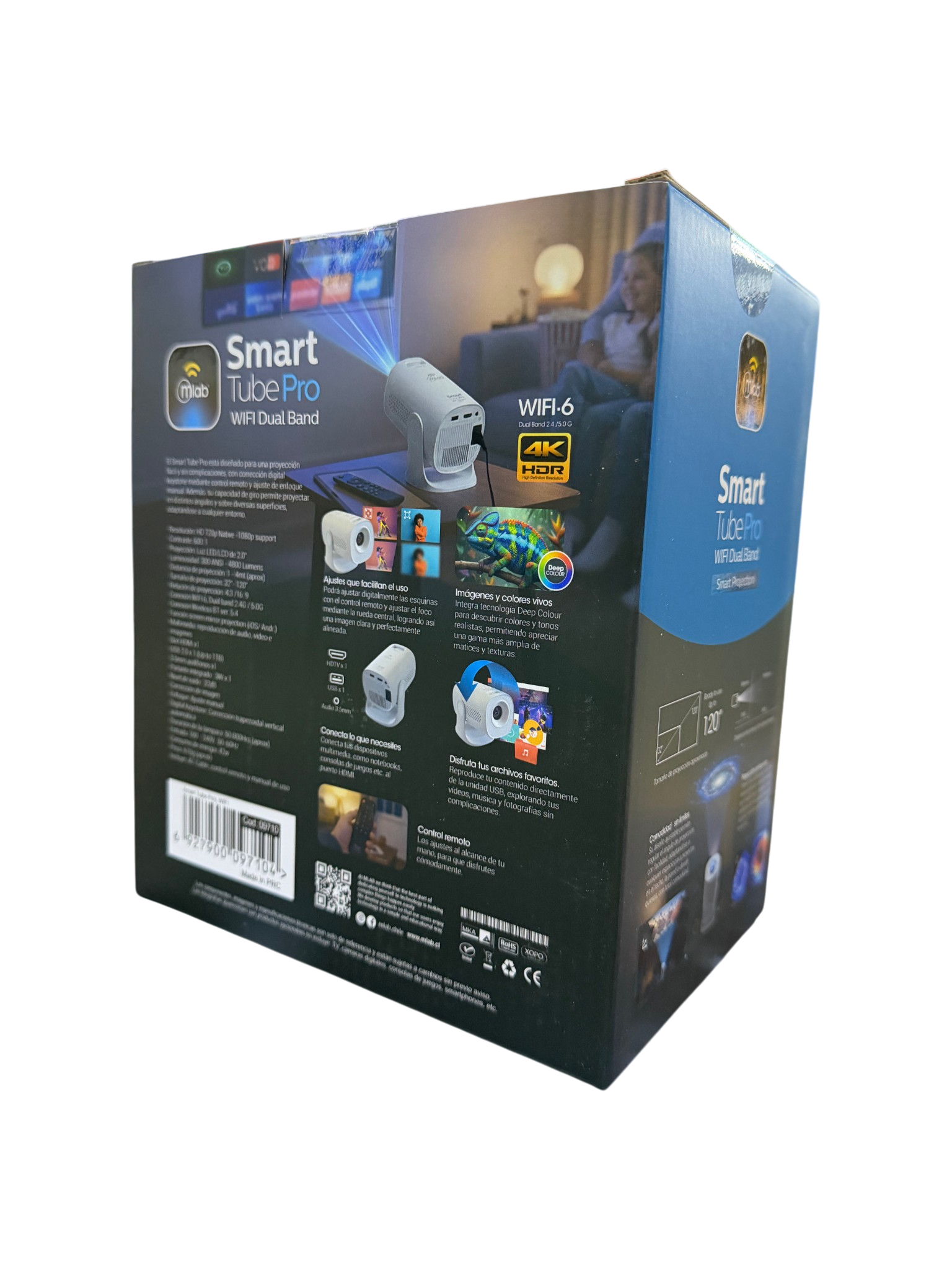 Proyector Mlab Smart Tube Pro Smart Projection 4800 Lm 1080p Fhd Wifi 9710 – imagen 4