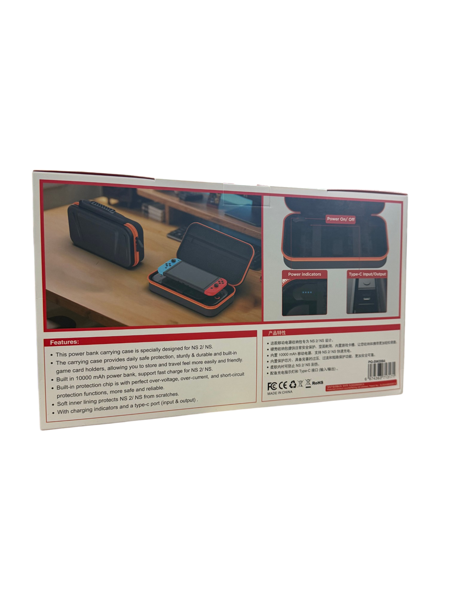 Bolso Protector Para Ns y Ns 2 Con Powerbank Ipega Pg-sw2064 Negro – imagen 3