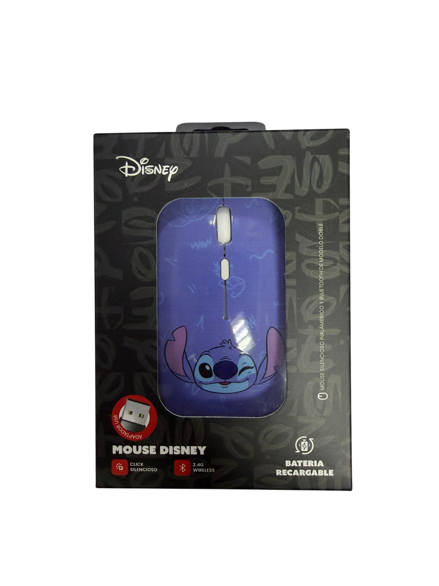 Mouse Inalambrico Dual Disney Tipo C Silencioso Stitch Azul – imagen 4