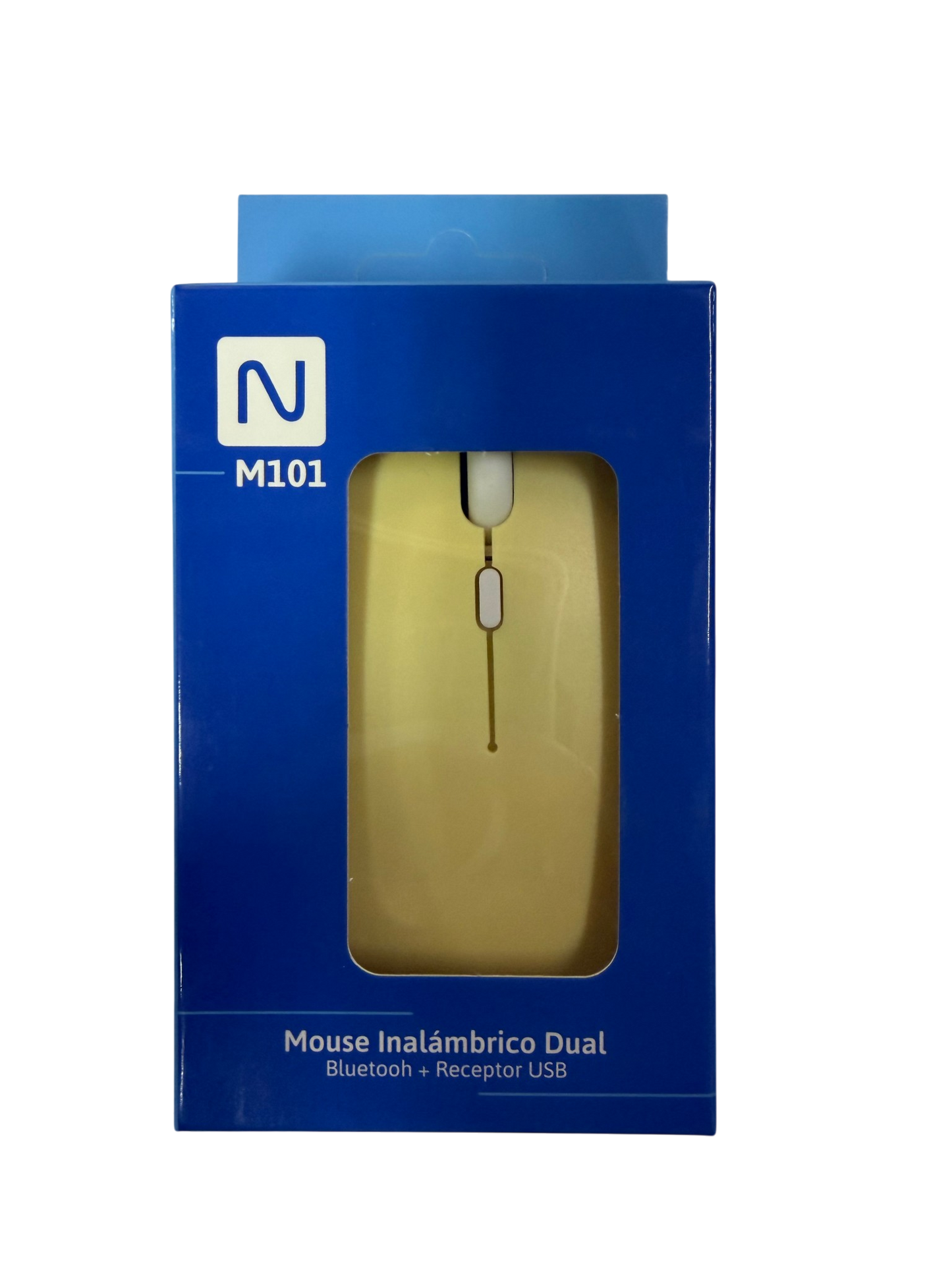 Mouse Inalambrico Dual Silencioso Recargable M101 Amarillo – imagen 3