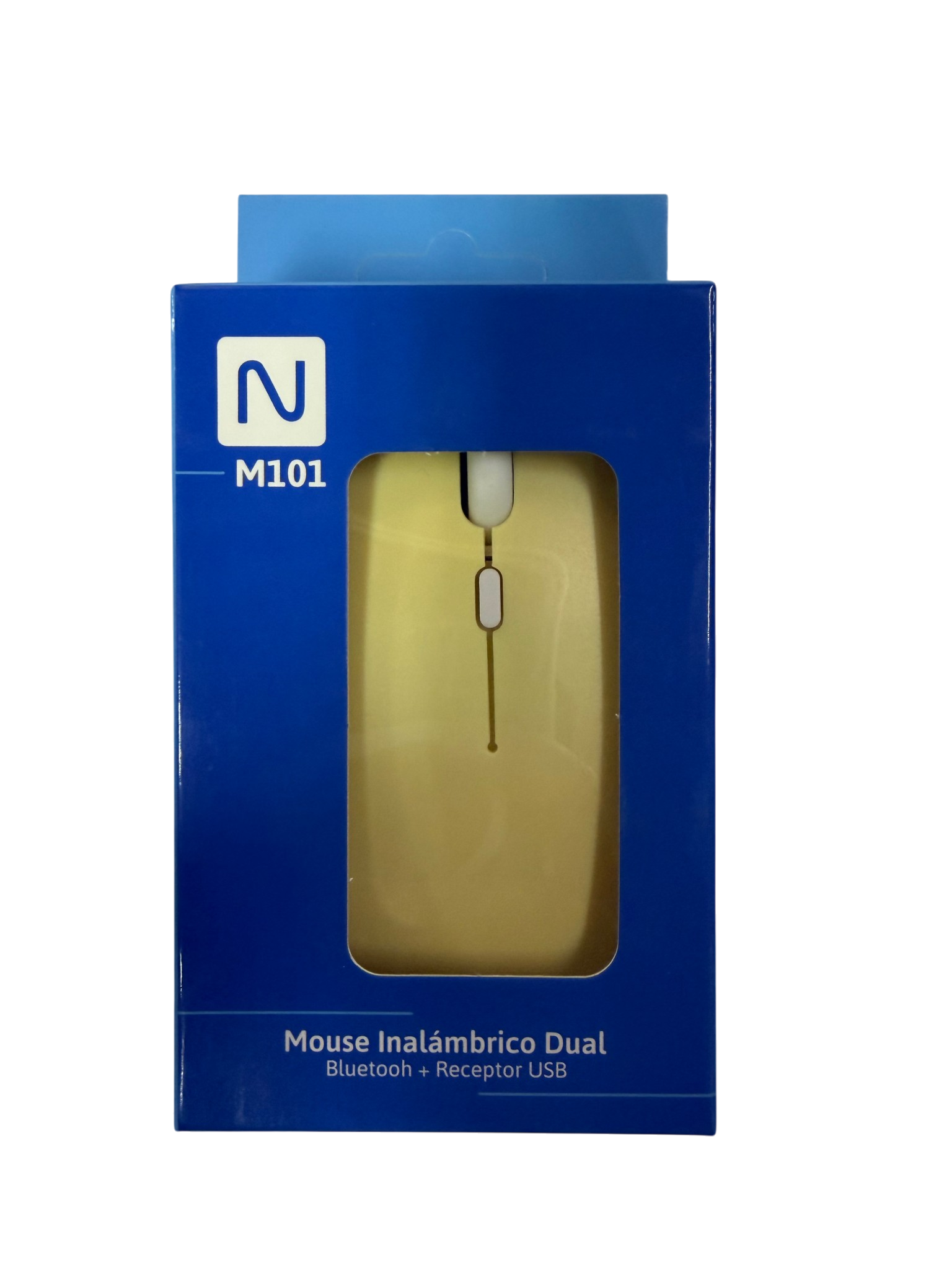 Mouse Inalambrico Dual Silencioso Recargable M101 Amarillo – imagen 3