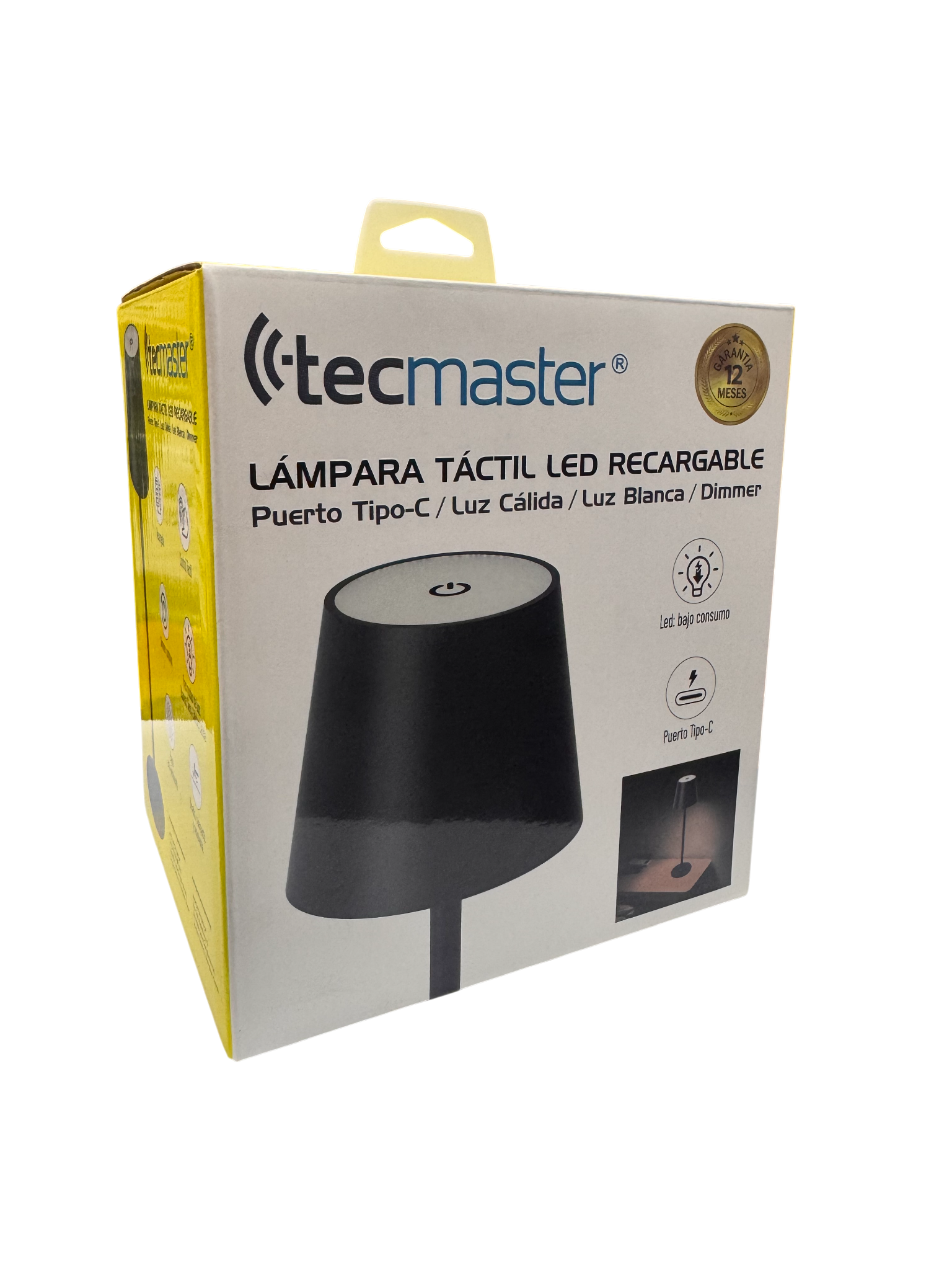 Lampara Escritorio Mesa Tecmaster Tactil Led Recargable Negro – imagen 2