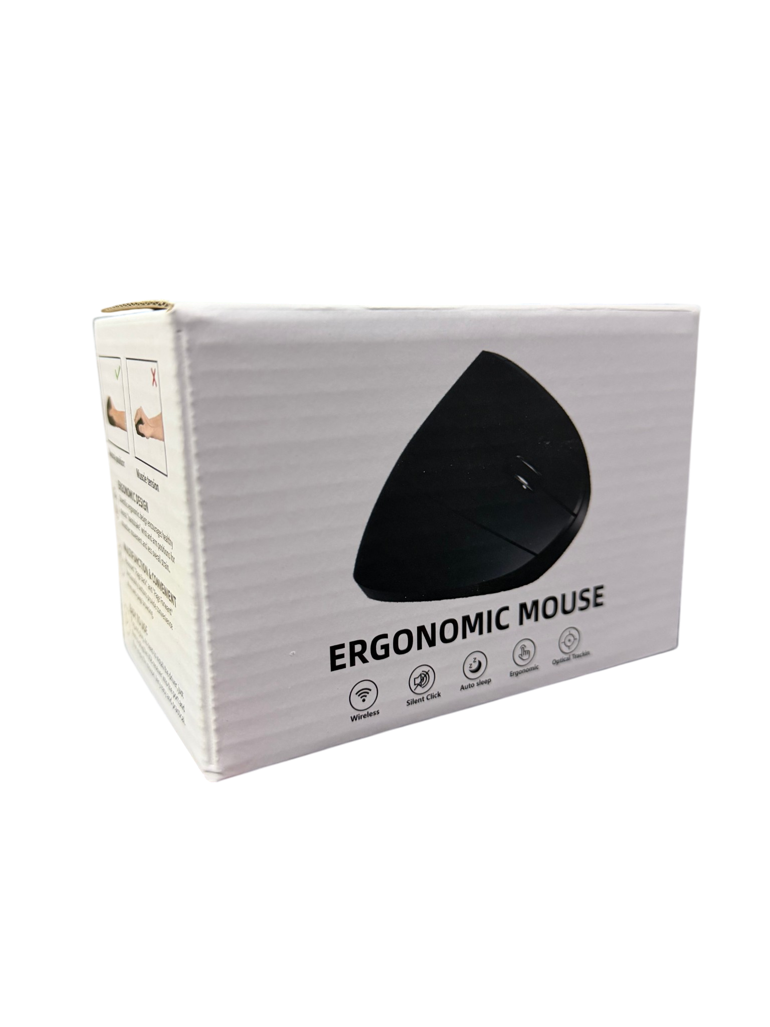 Mouse Vertical Inalámbrico Recargable Ergonomico Silencioso Blanco – imagen 3