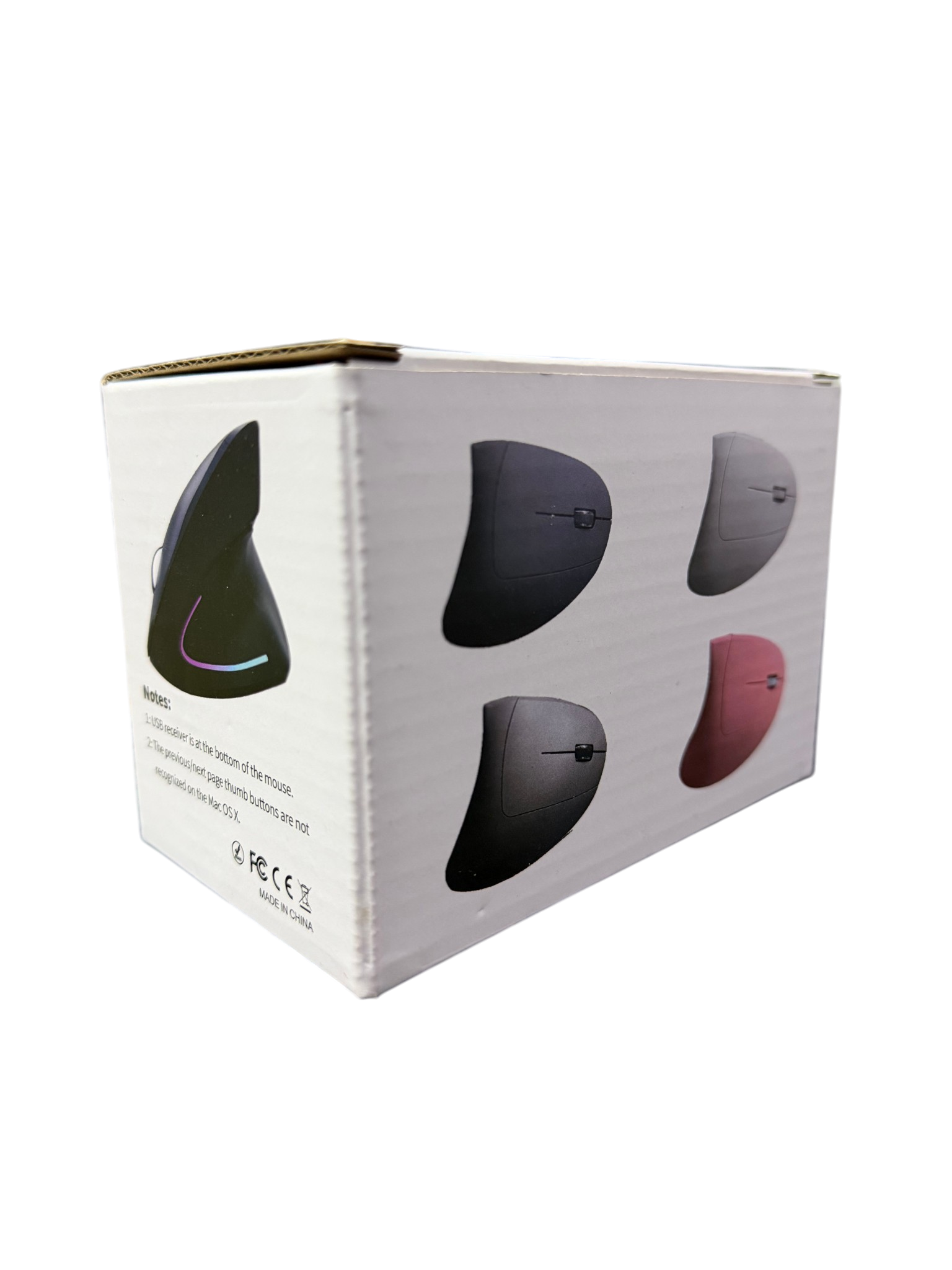 Mouse Vertical Inalámbrico Recargable Ergonomico Silencioso Blanco – imagen 4