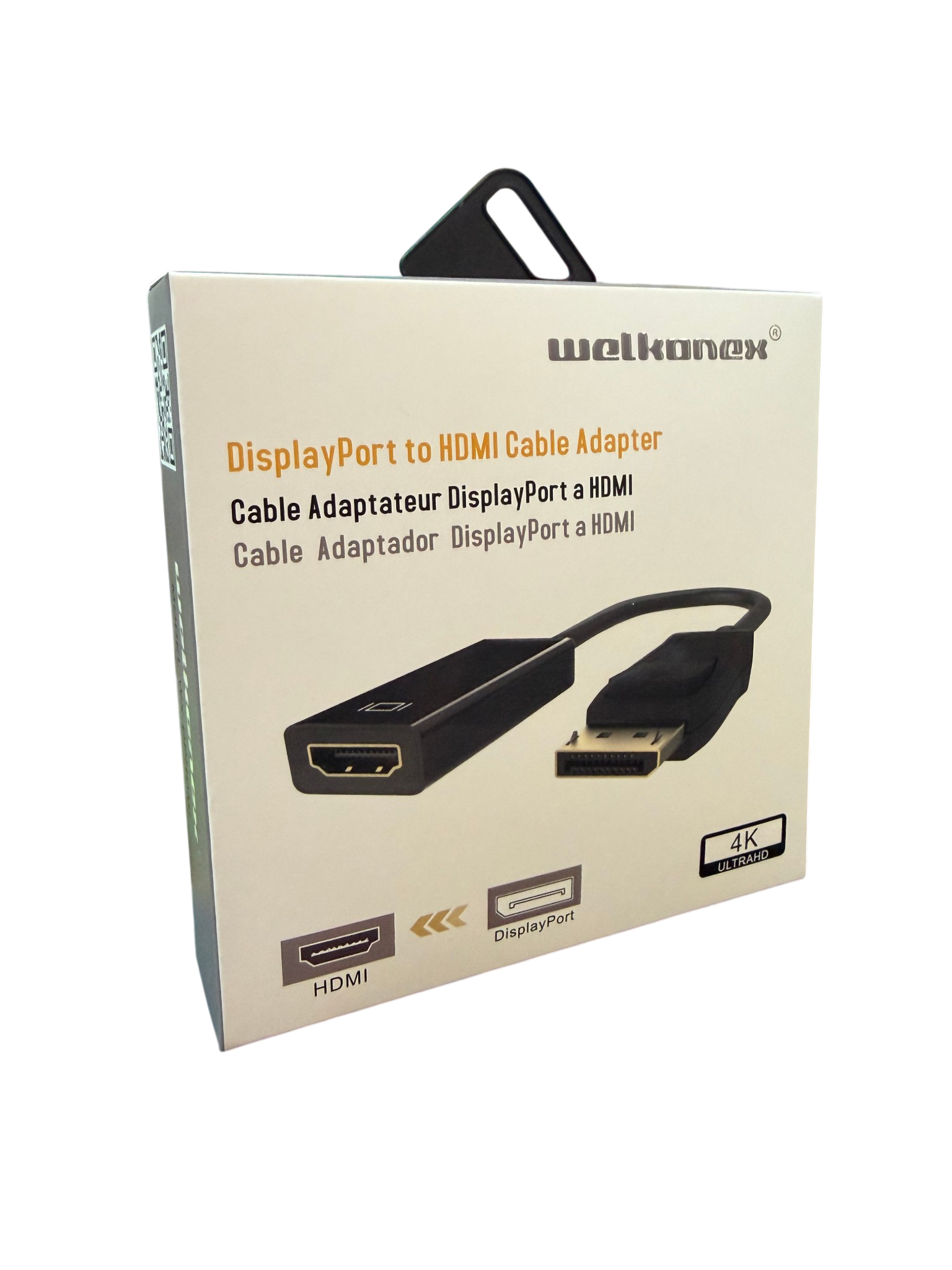 Adaptador Displayport a Hdmi 15cm Welkonex Negro – imagen 2