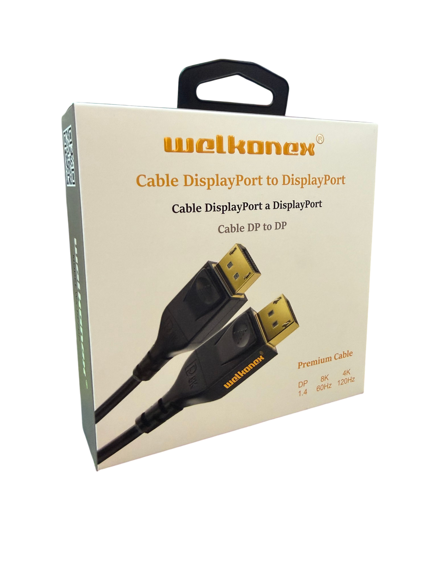Cable Displayport a Displayport 1,8 Metros Welkonex Negro – imagen 2