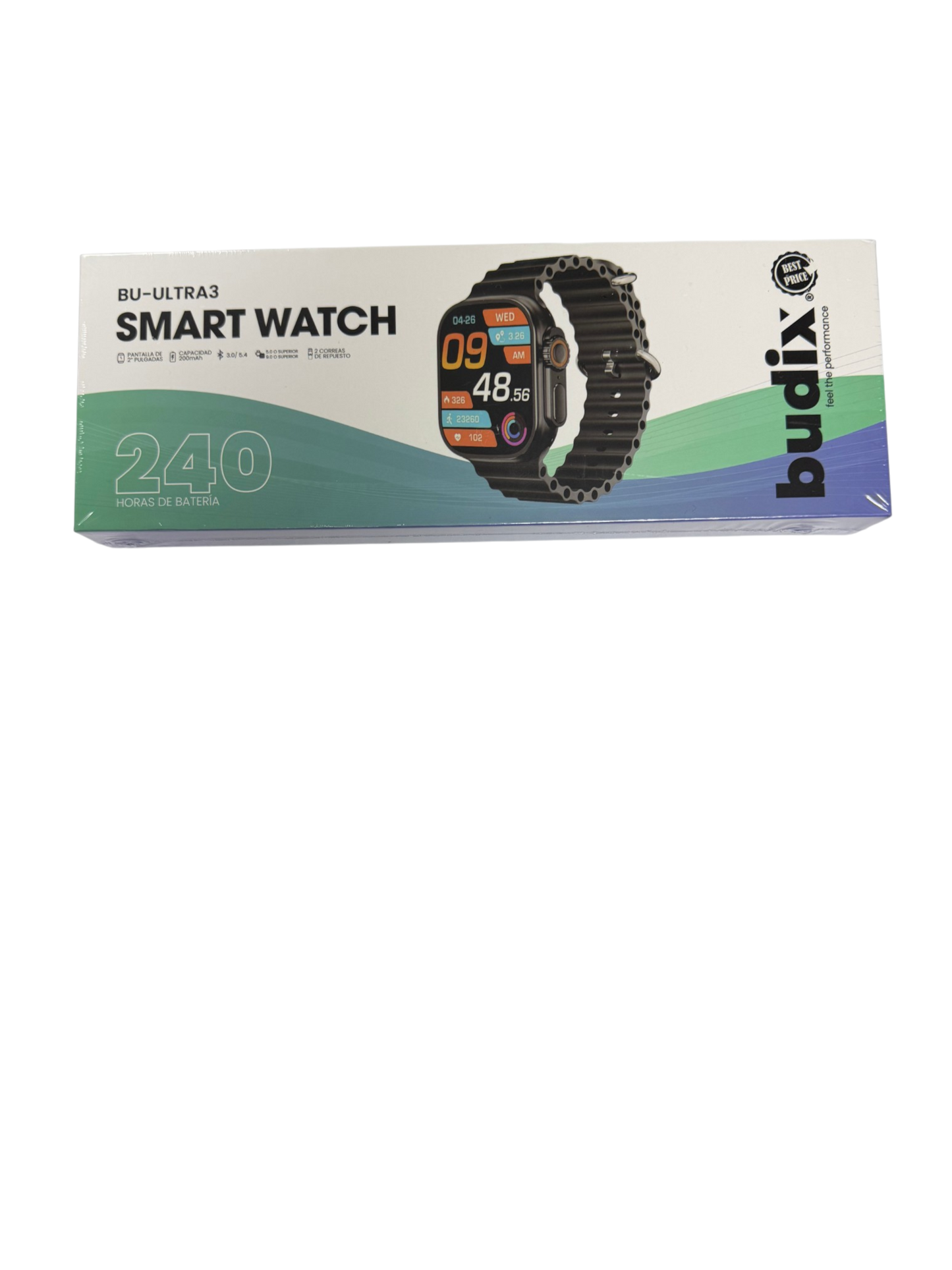 Smartwatch Ultra 3 Watch Budix Correa De Metal Negro