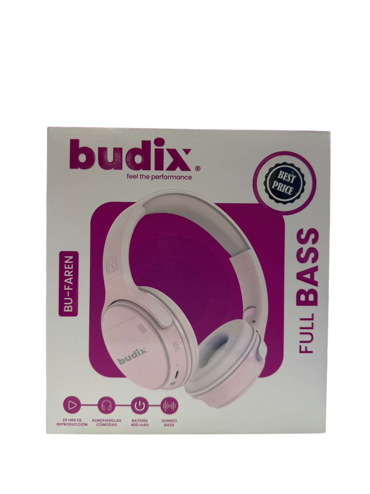 Audífonos Headset Bluetooth Budix Bu-faren Rosa
