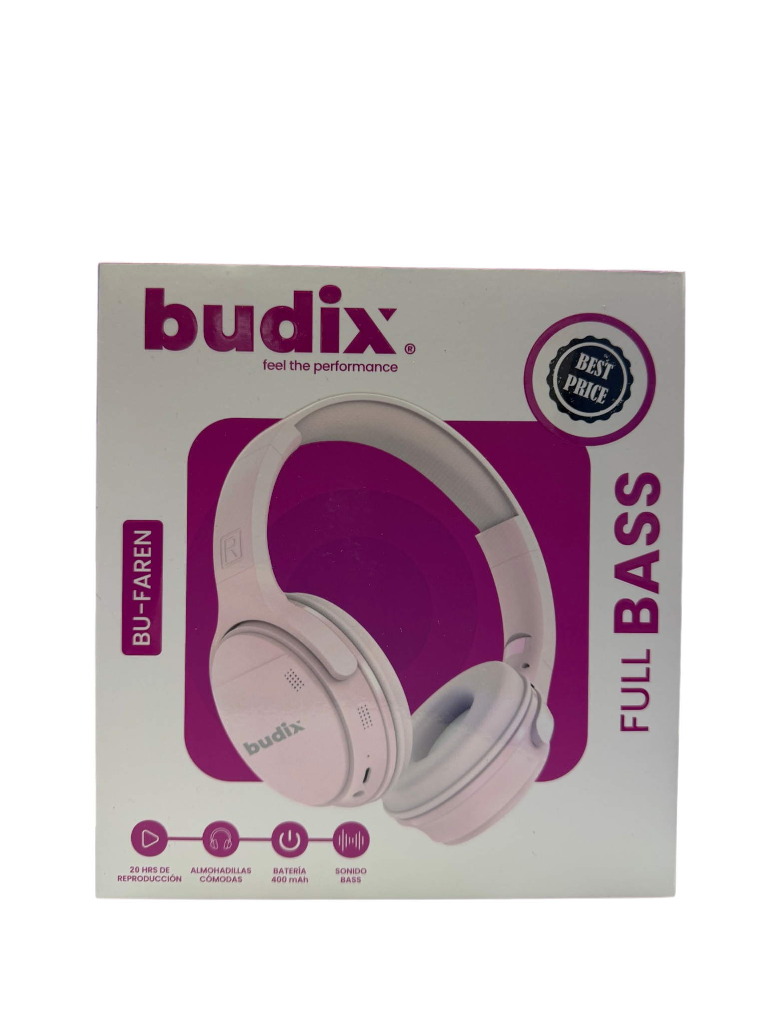 Audífonos Headset Bluetooth Budix Bu-faren Rosa