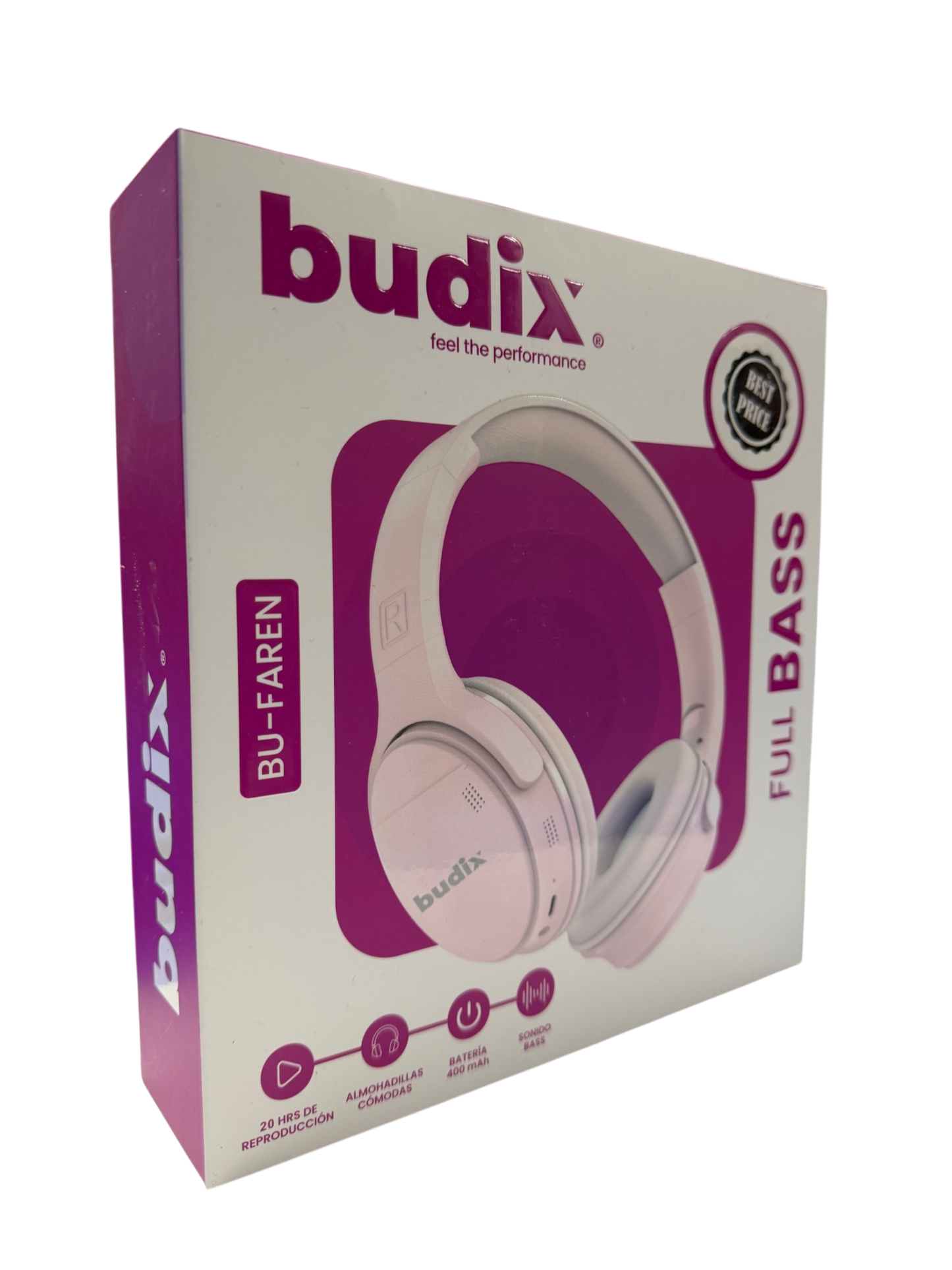 Audífonos Headset Bluetooth Budix Bu-faren Rosa
