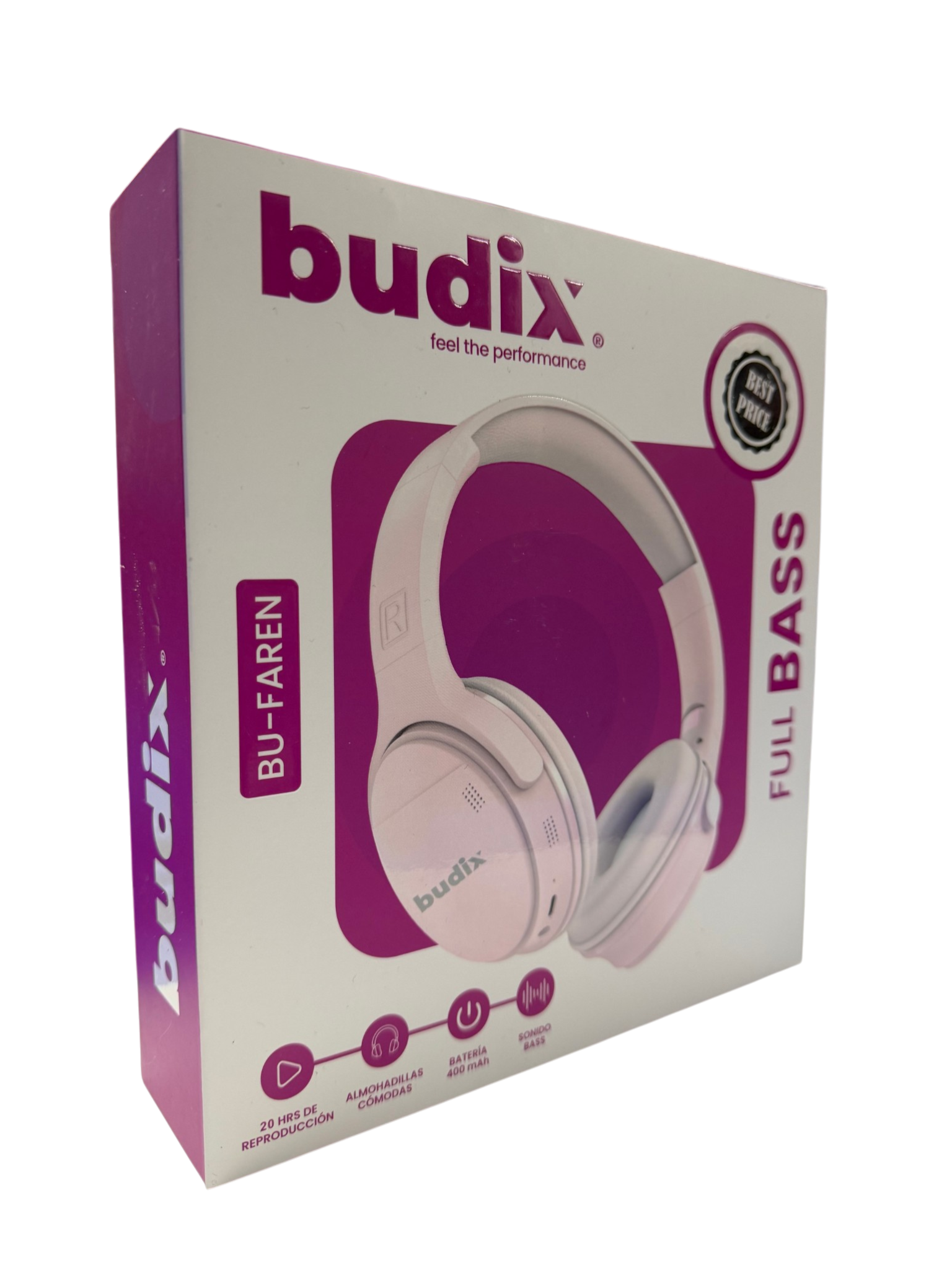 Audífonos Headset Bluetooth Budix Bu-faren Rosa